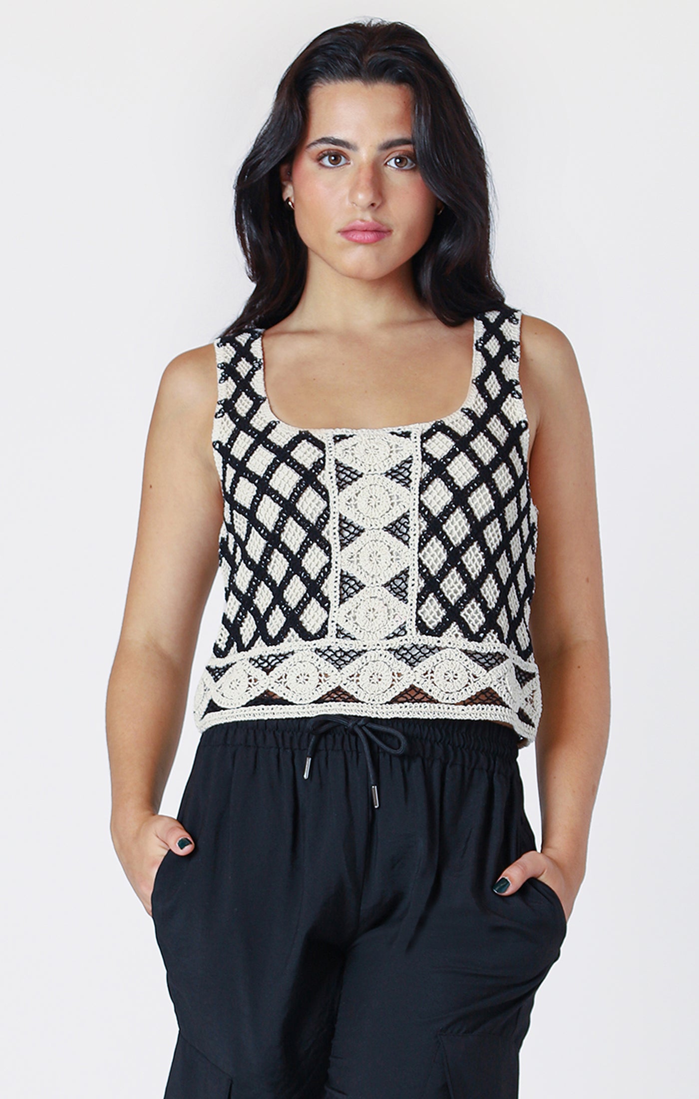CROCHET KNIT TANK