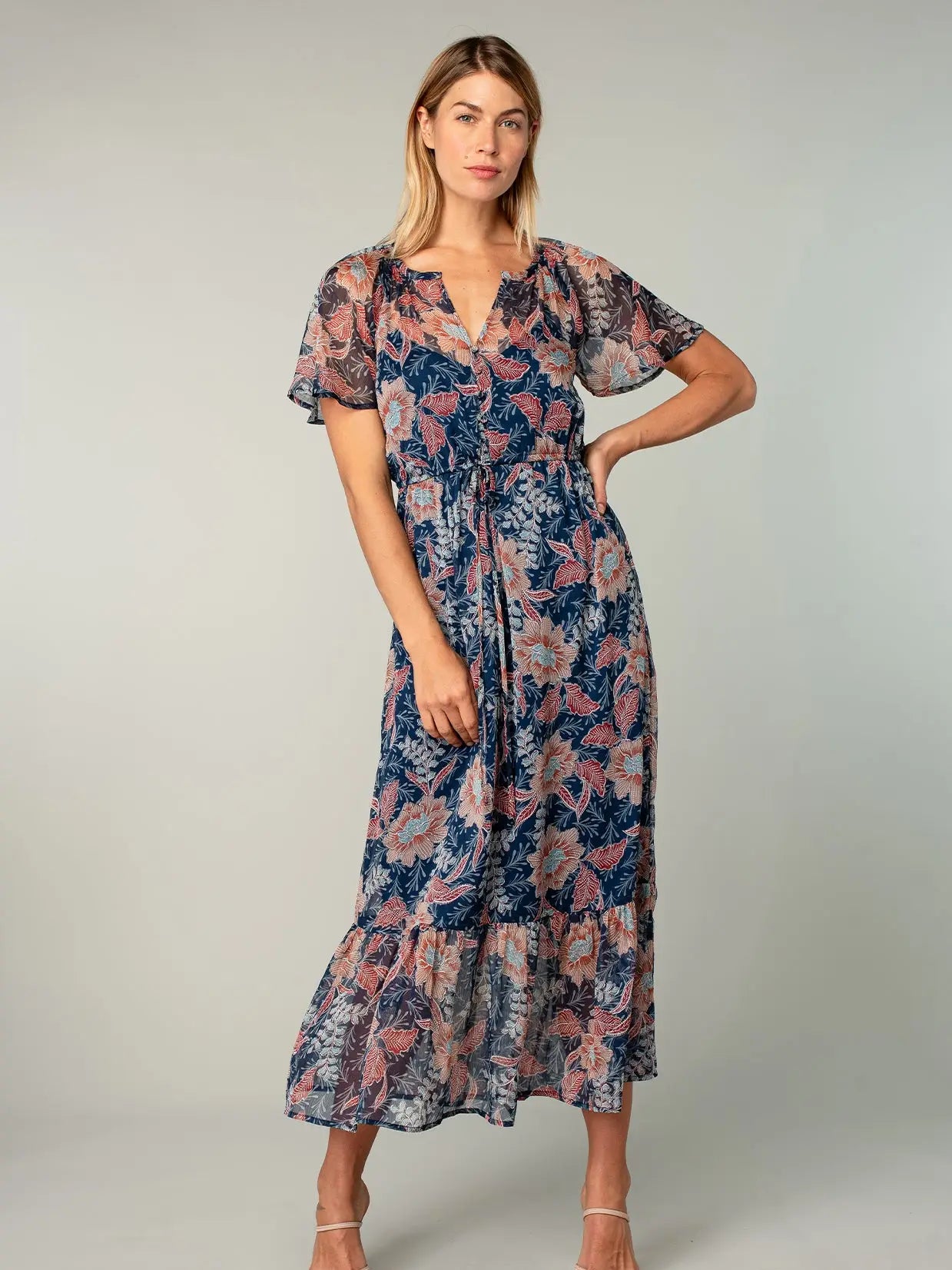Floral Chiffon Maxi Dress Floral Chiffon Maxi Dress