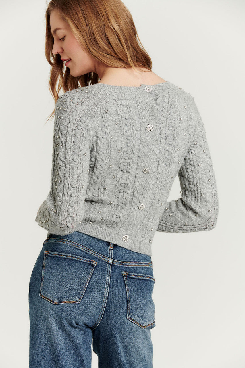 Another Love Carlotta Sweater Marled Grey