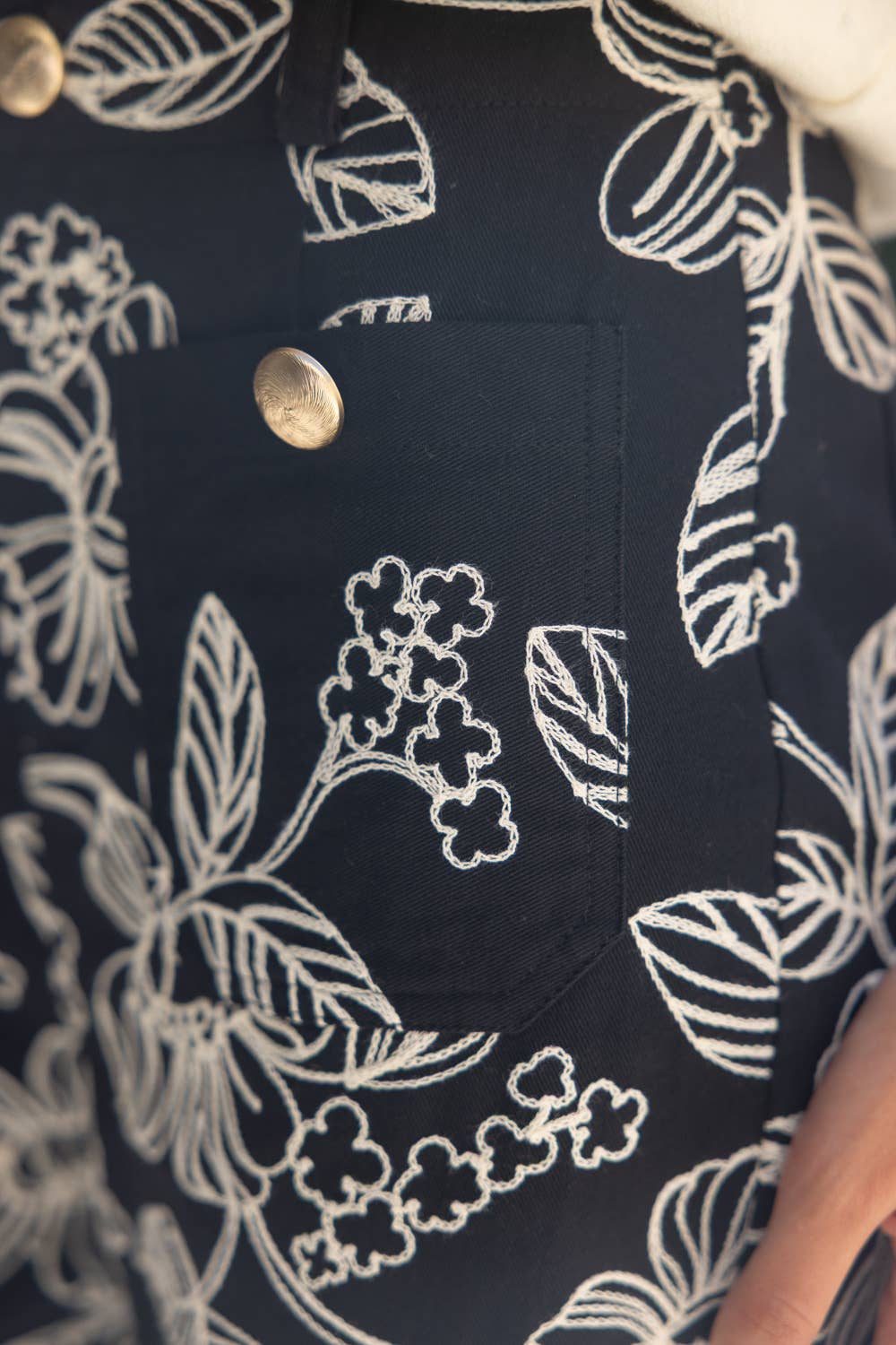 Floral Embroidered Pants