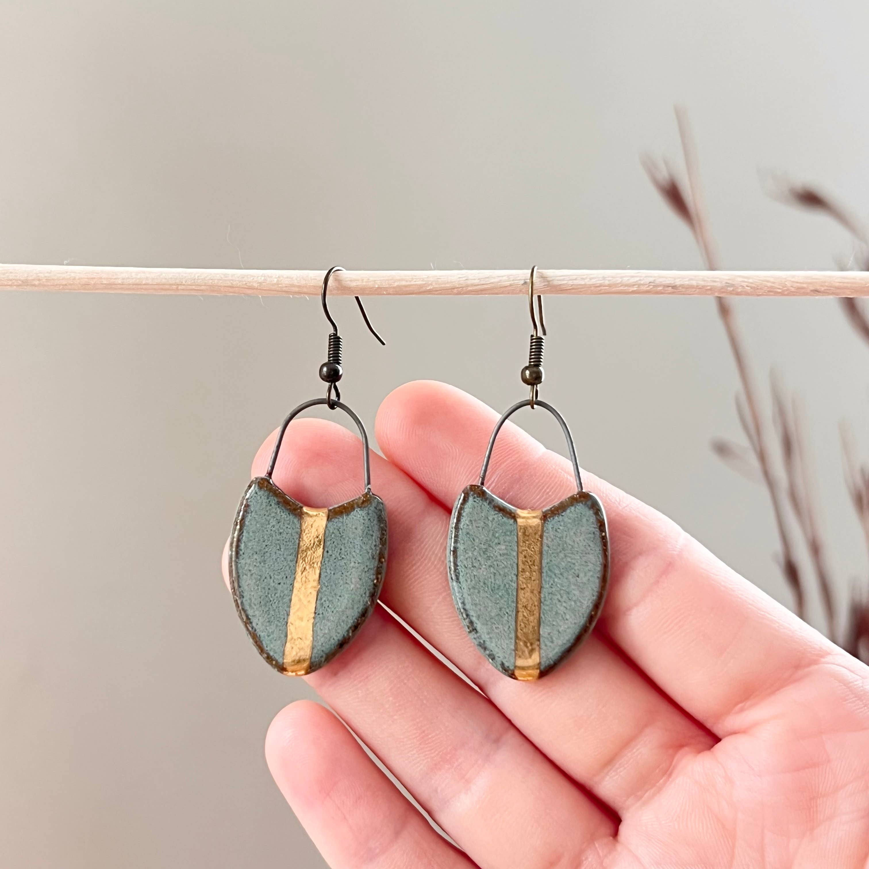 Turquoise & Gold Earrings