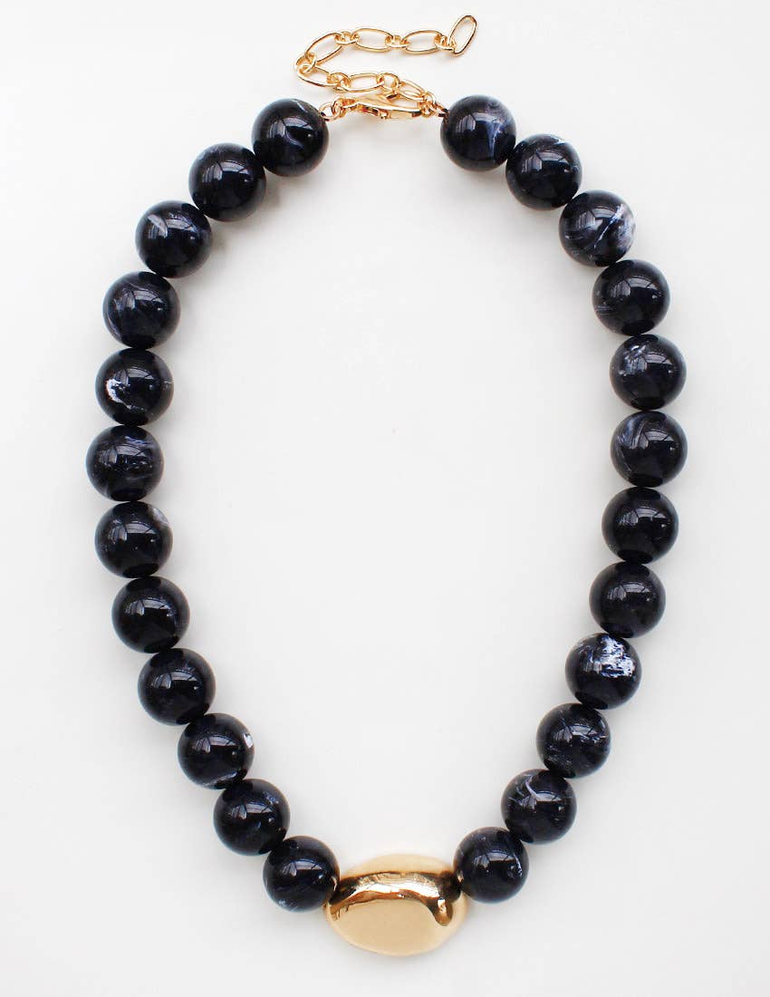 Gold Eye Beaded Necklace