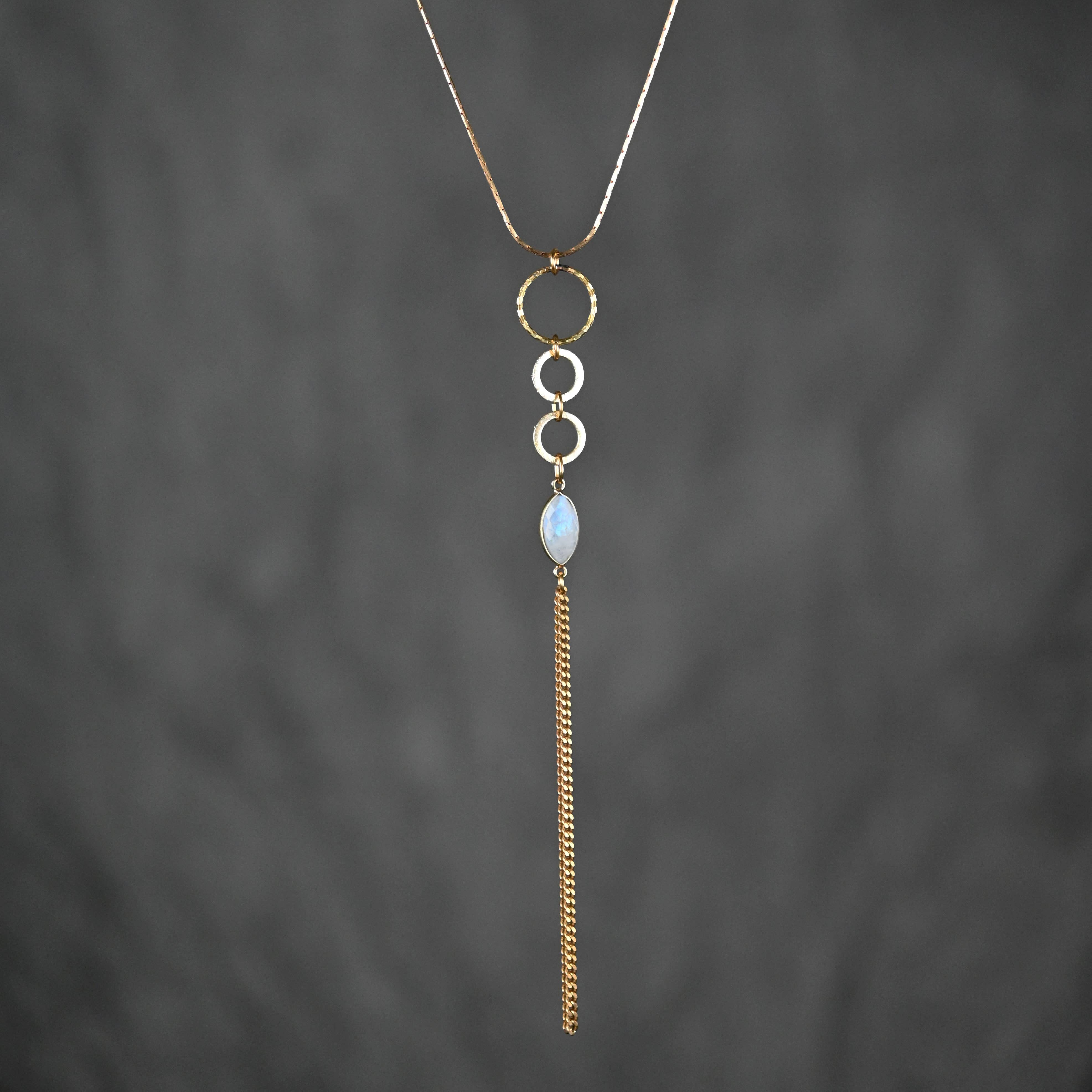 Triple Circle Drop Necklace