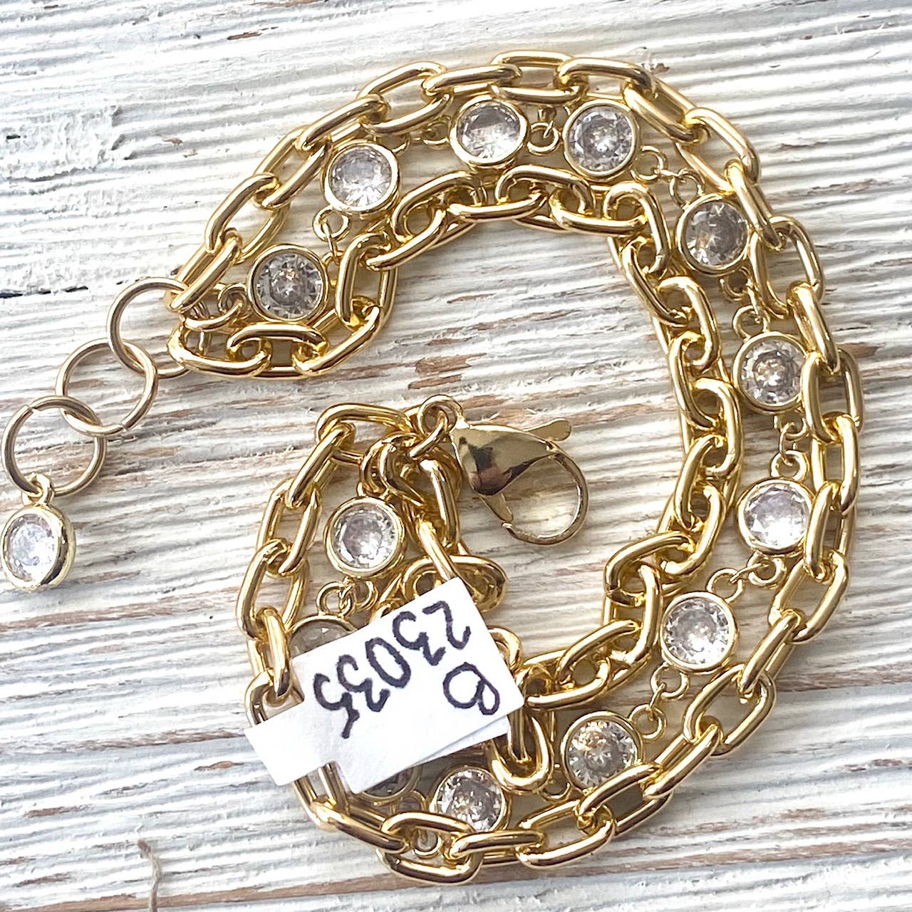 Gold & Crystal Bracelet