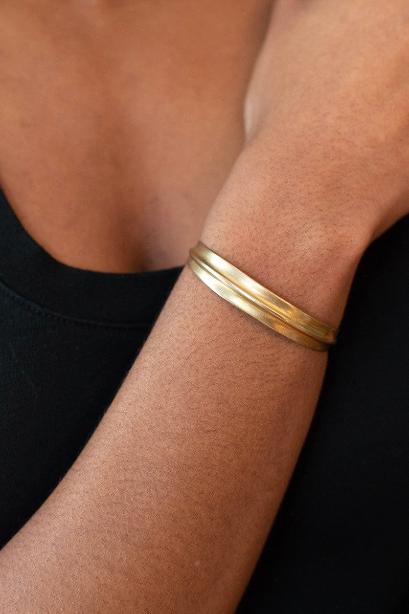 Ridge Cuff - Brass