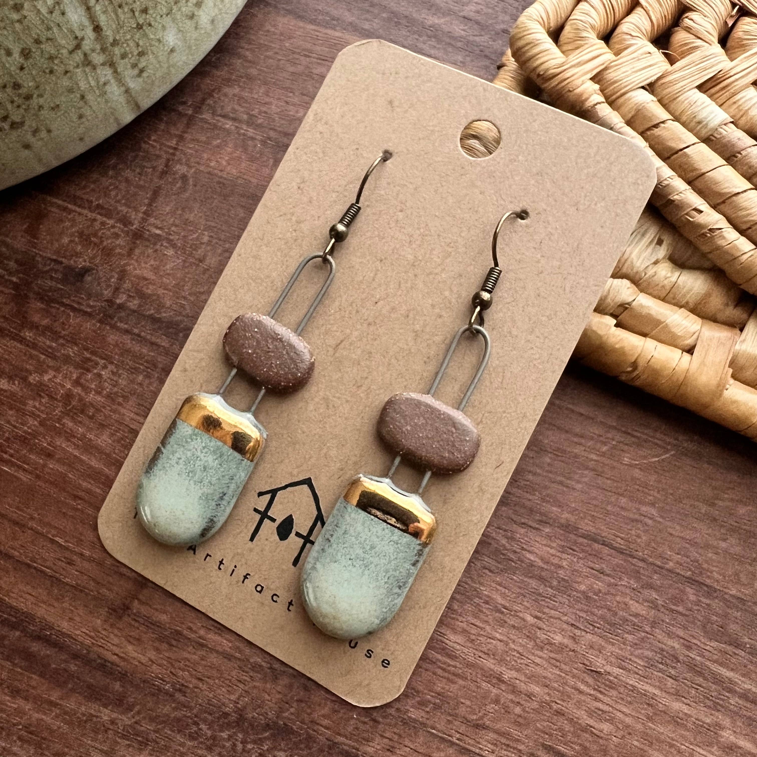 Two Piece Rounded Earrings
