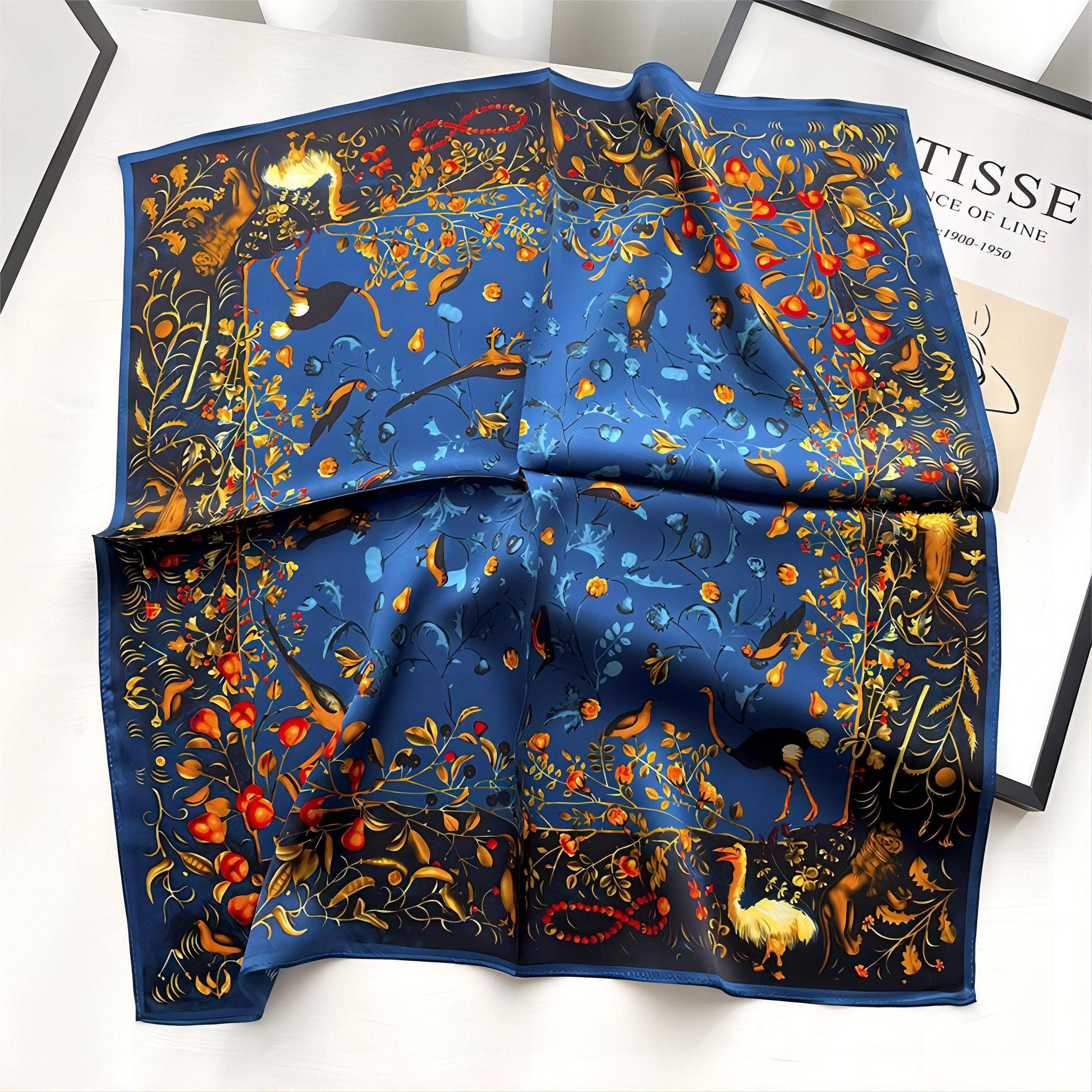 Bird Flora Silk Scarf