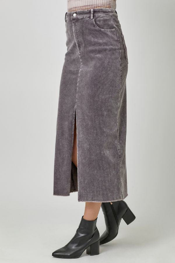 WASHED CORDUROY SKIRT