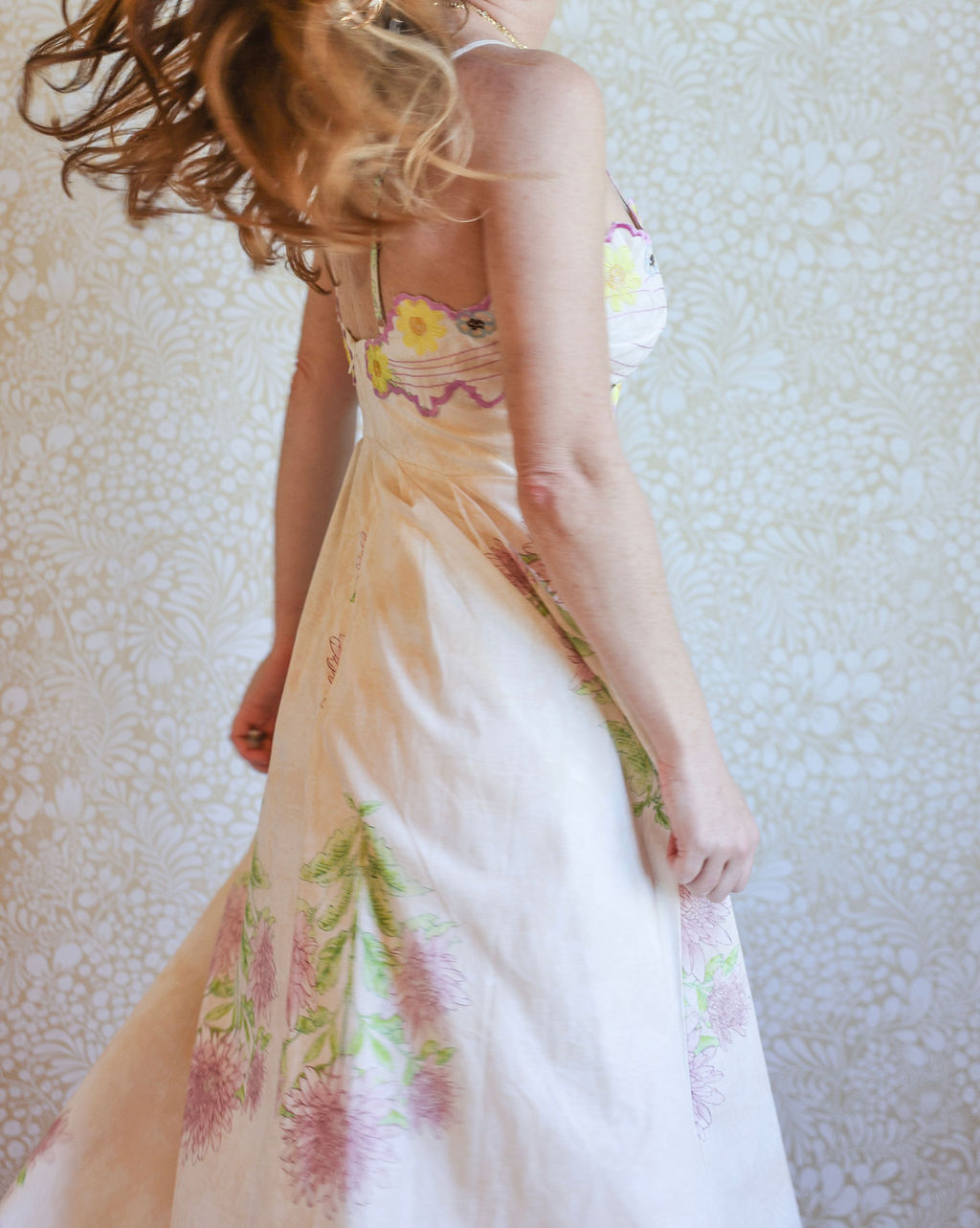 Embroidered Midi Dress