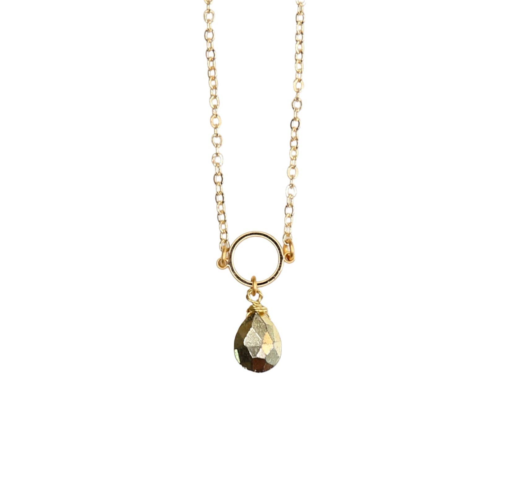 Macaroon Adjustable Necklace Pyrite