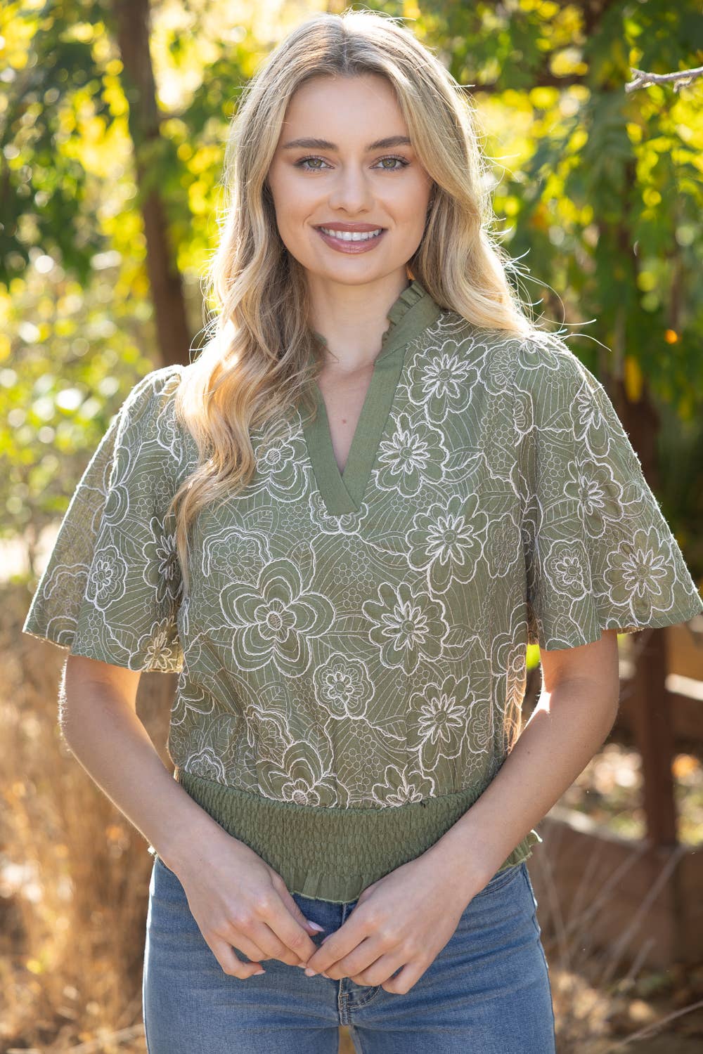 Floral Embroidered Top