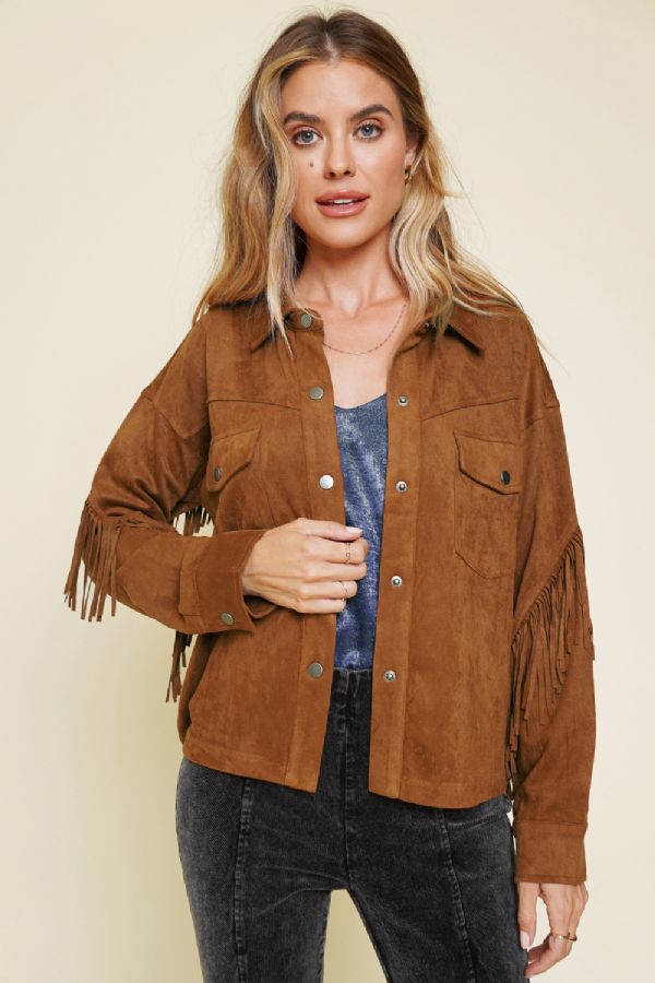 FRINGE SHIRT JACKET