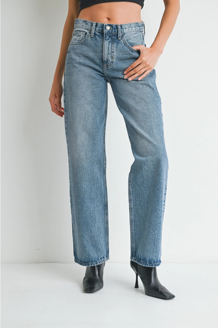 Medium Denim Relaxed Straight