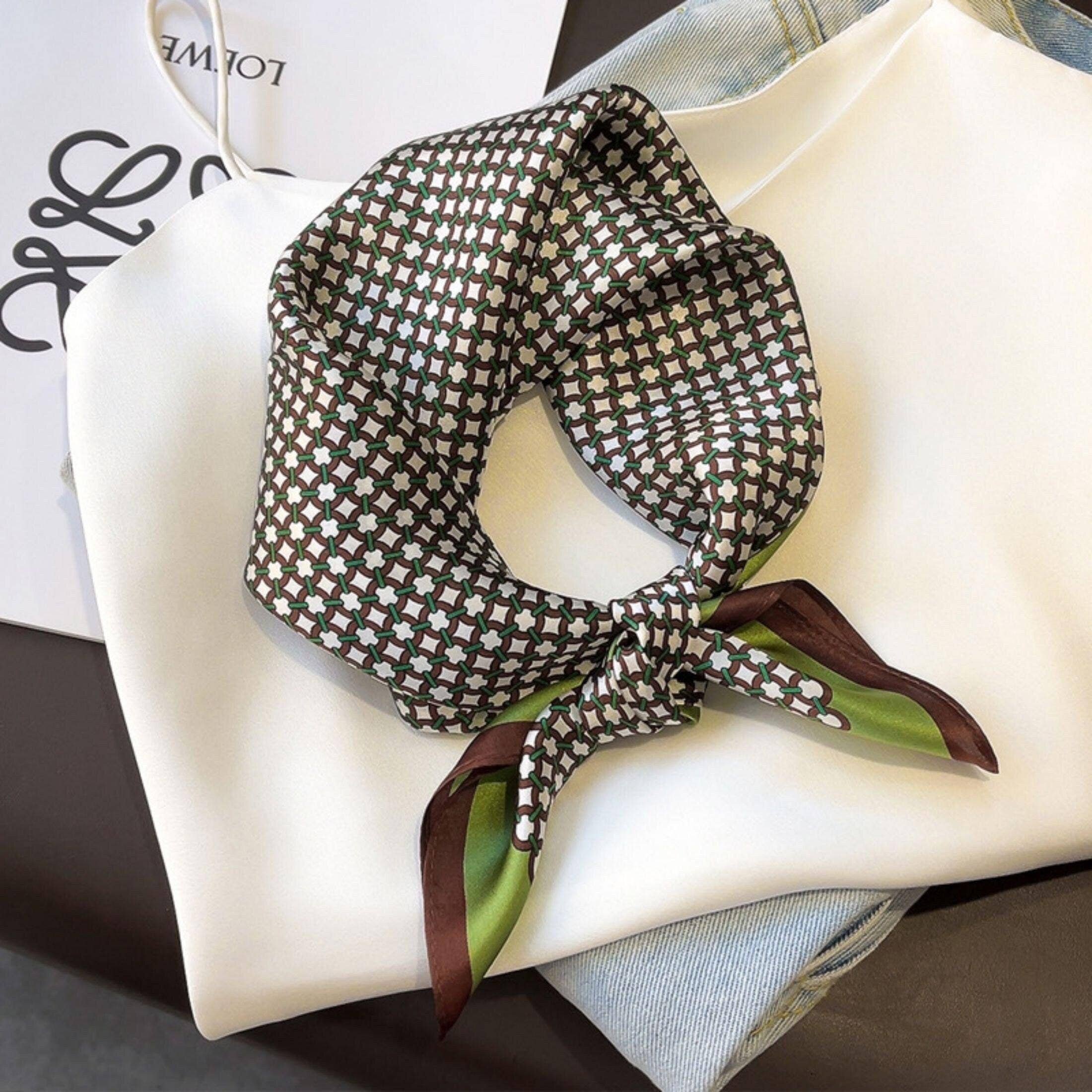 Polka Dot Silk Scarf