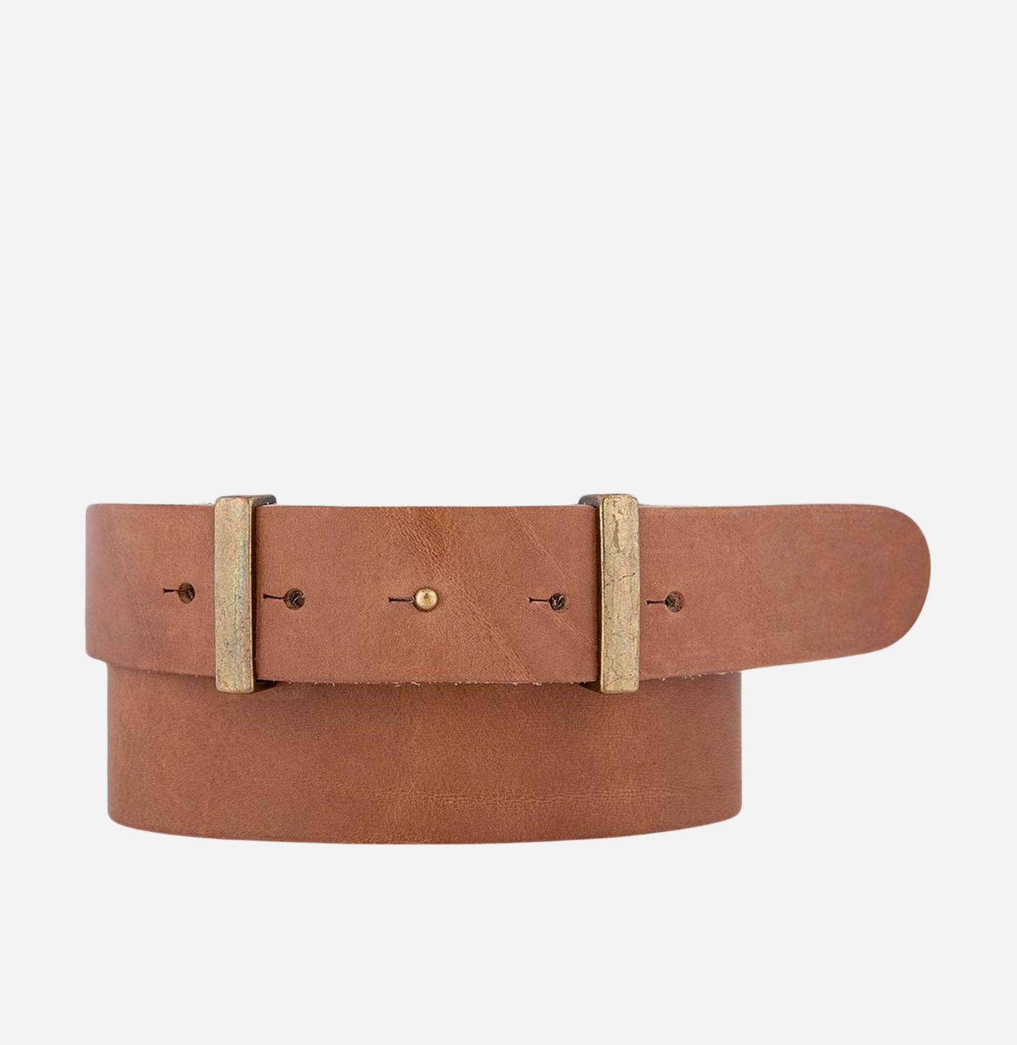 Jip Gold Buckleless Leather Belt