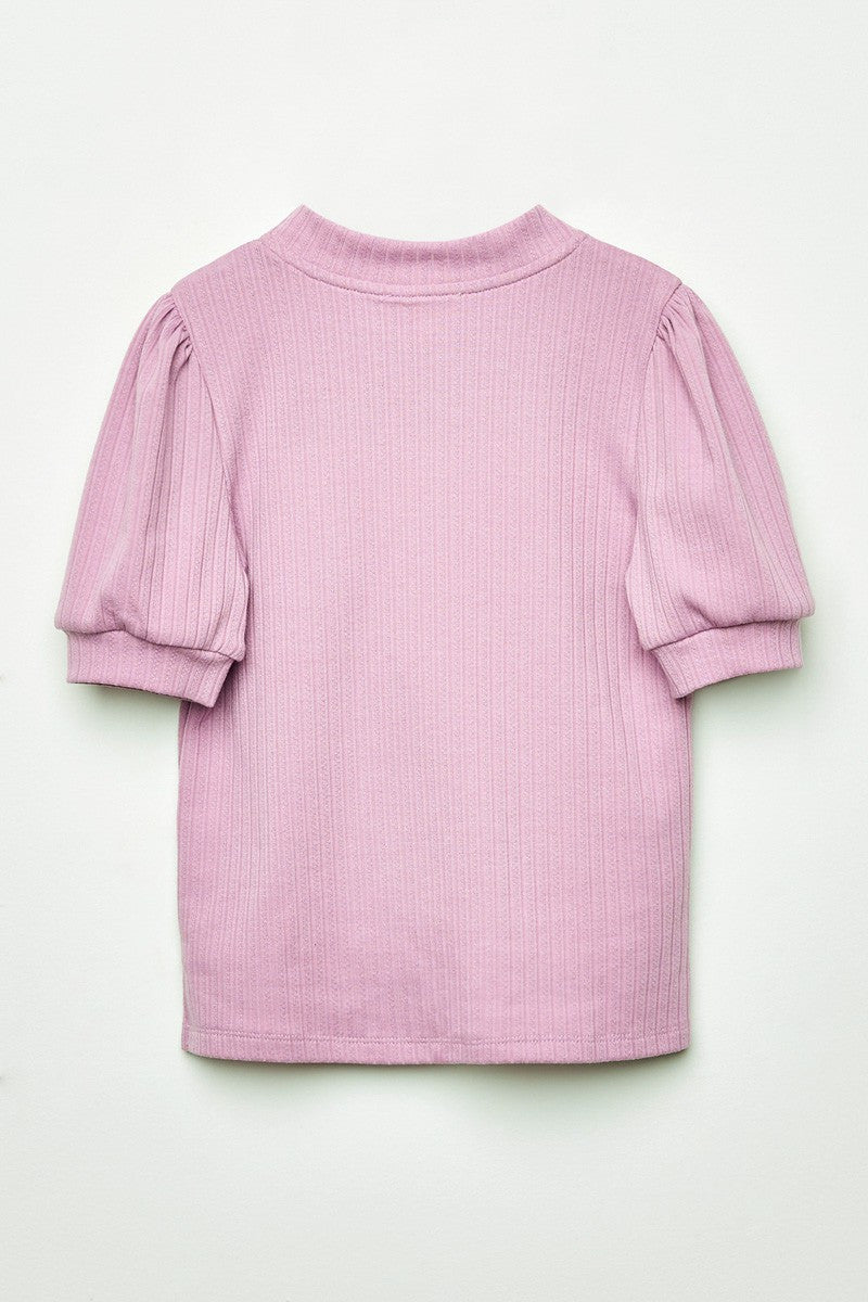 Girls Textured Puff Sleeve Top by Hayden