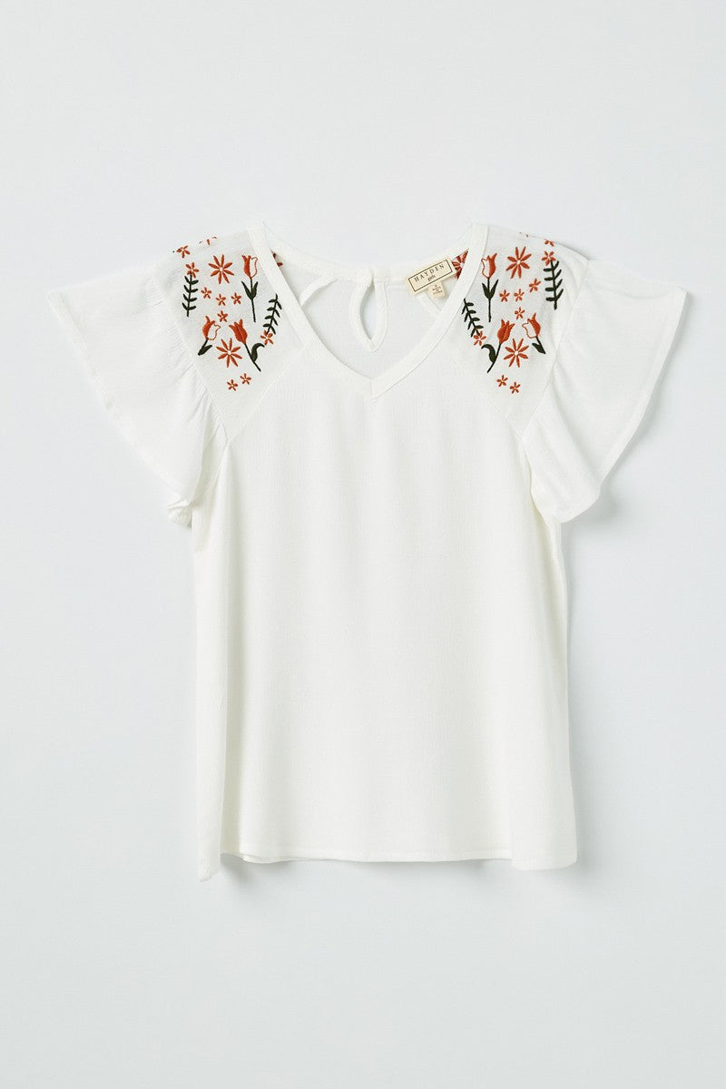 Flutter Sleeve Top by Hayden