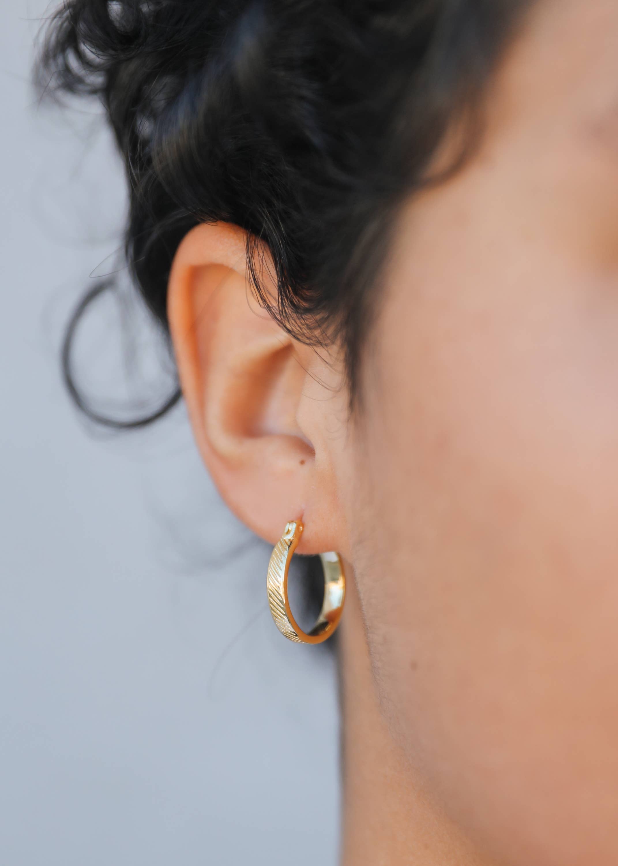 Gold Hoop - Textured