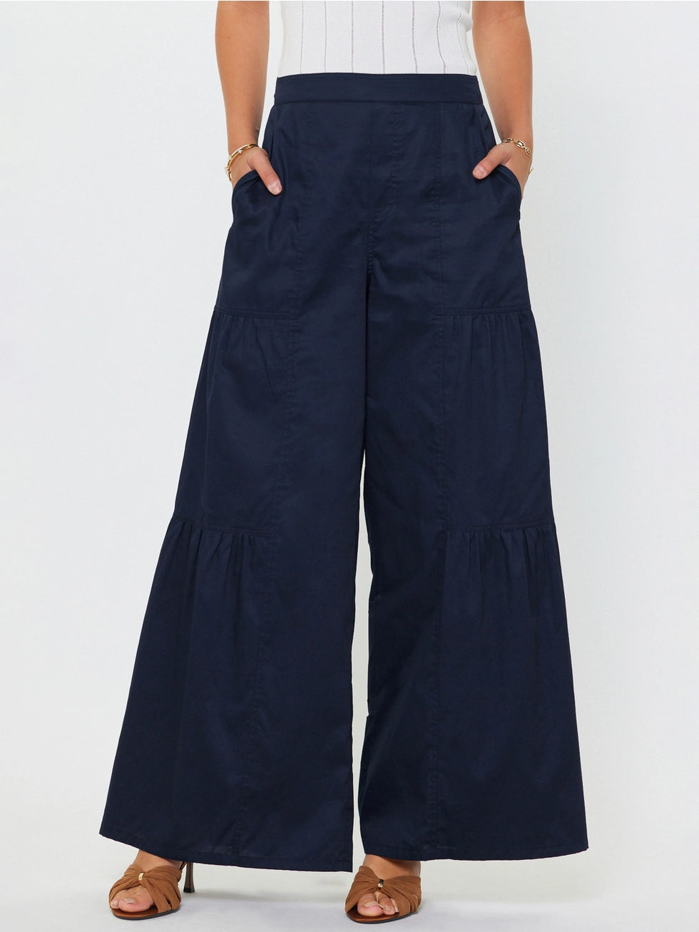 Tiered Palazzo Pants