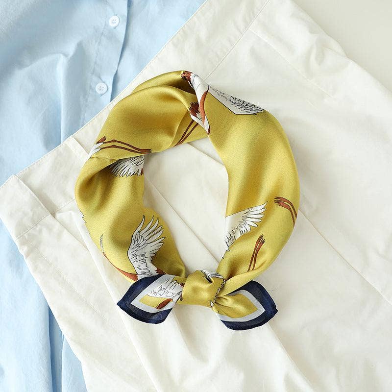 Crane Silk Scarf