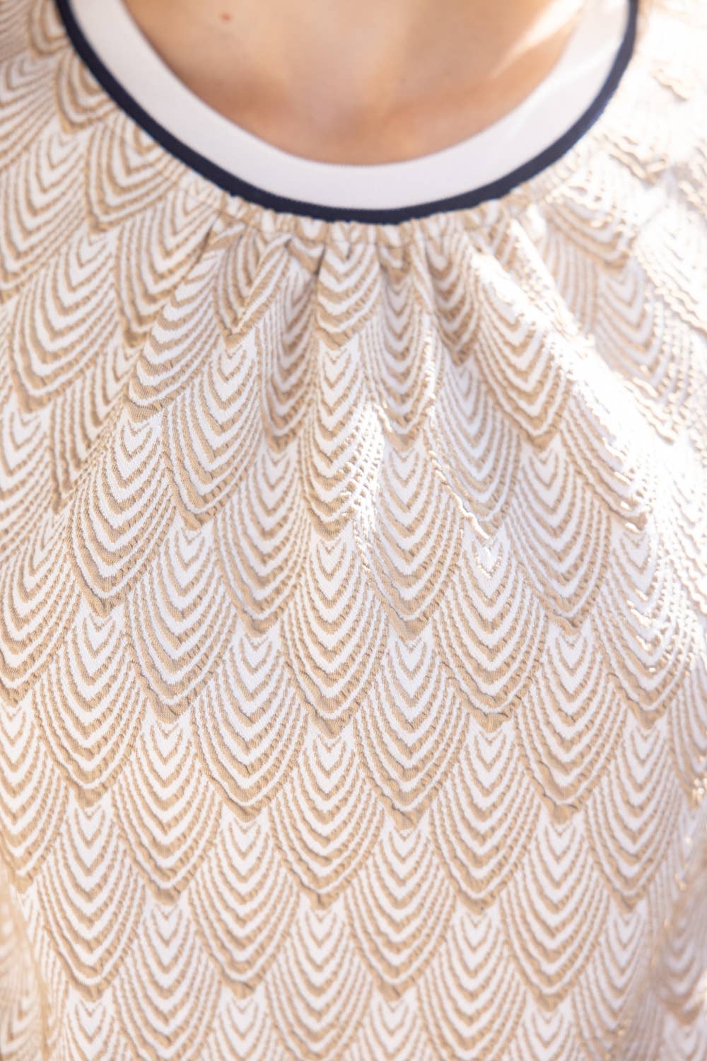 Wavy Pattern Knit Top