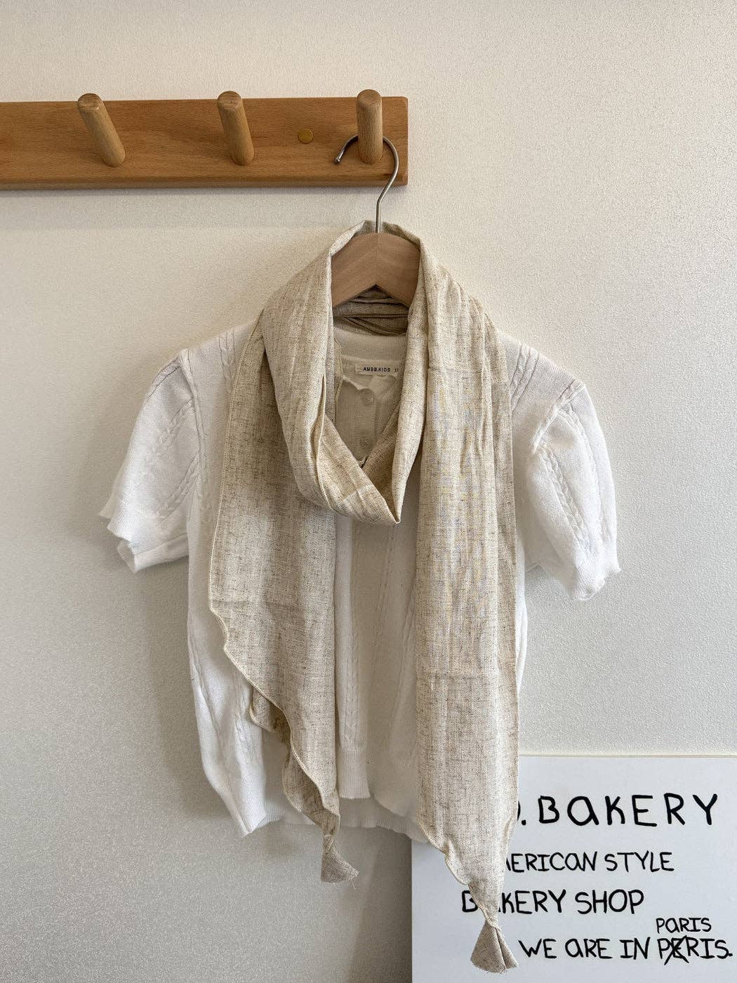 Tassel Crosshatch-Texture Scarf