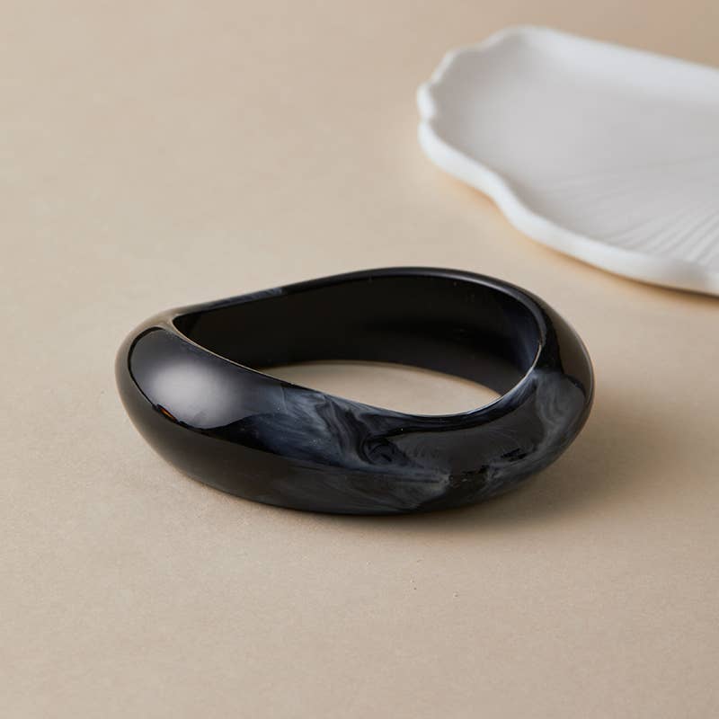 Curved Bangle Cuff Bracelet