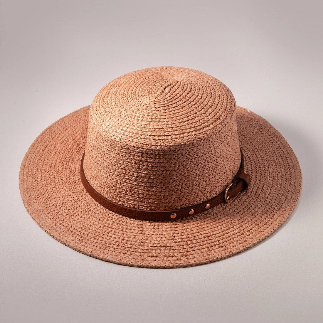 Leather Belt Strap Fedora Hat