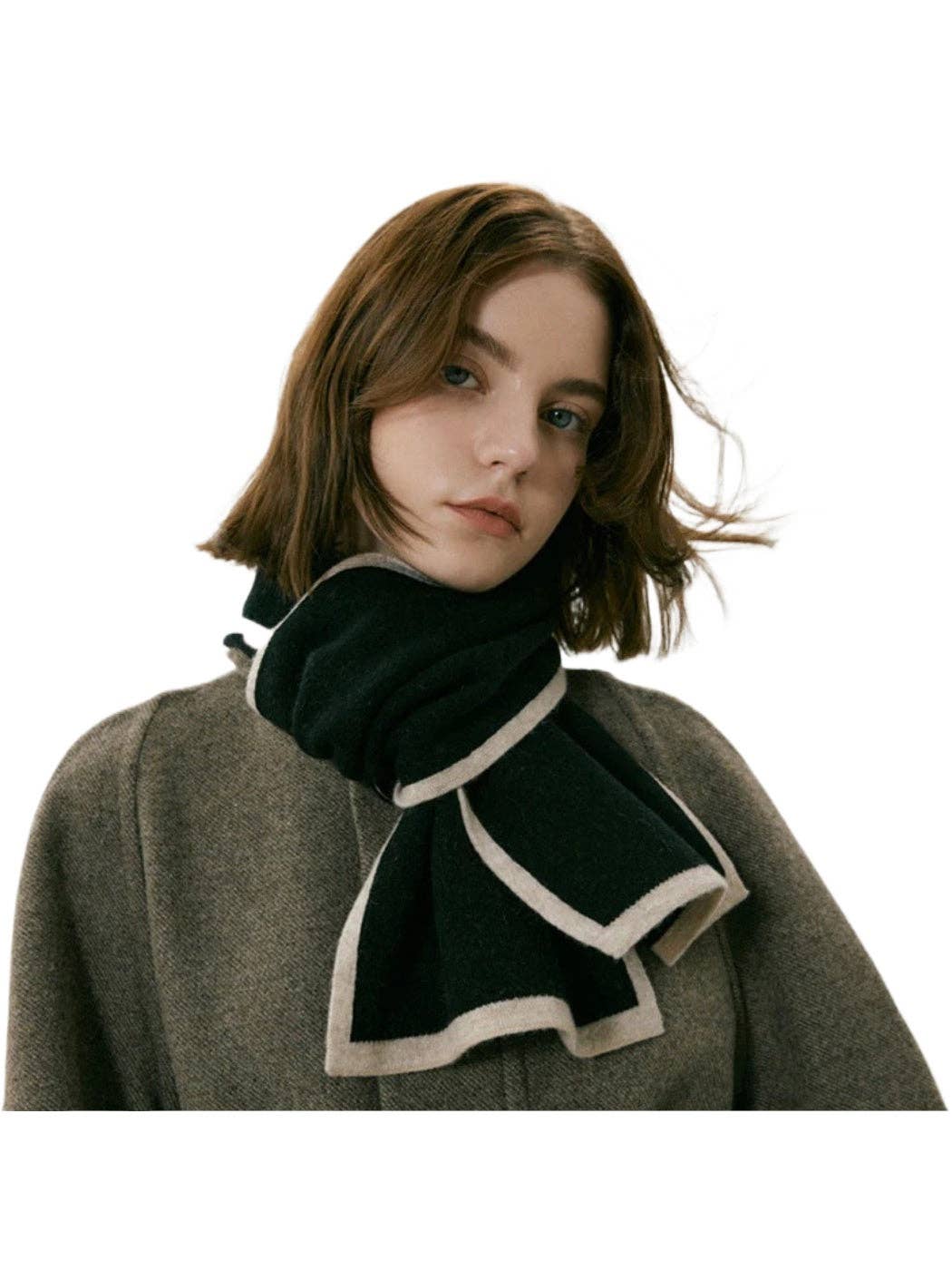 Contrast Knitted Scarf