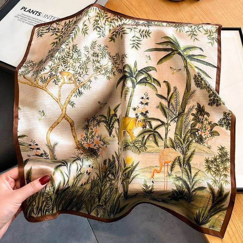 Jungle Animals Silk Scarf
