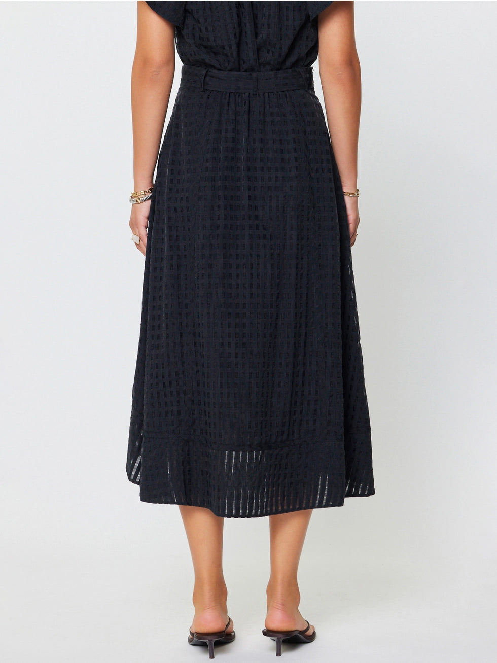 Gingham Asymmetric Skirt