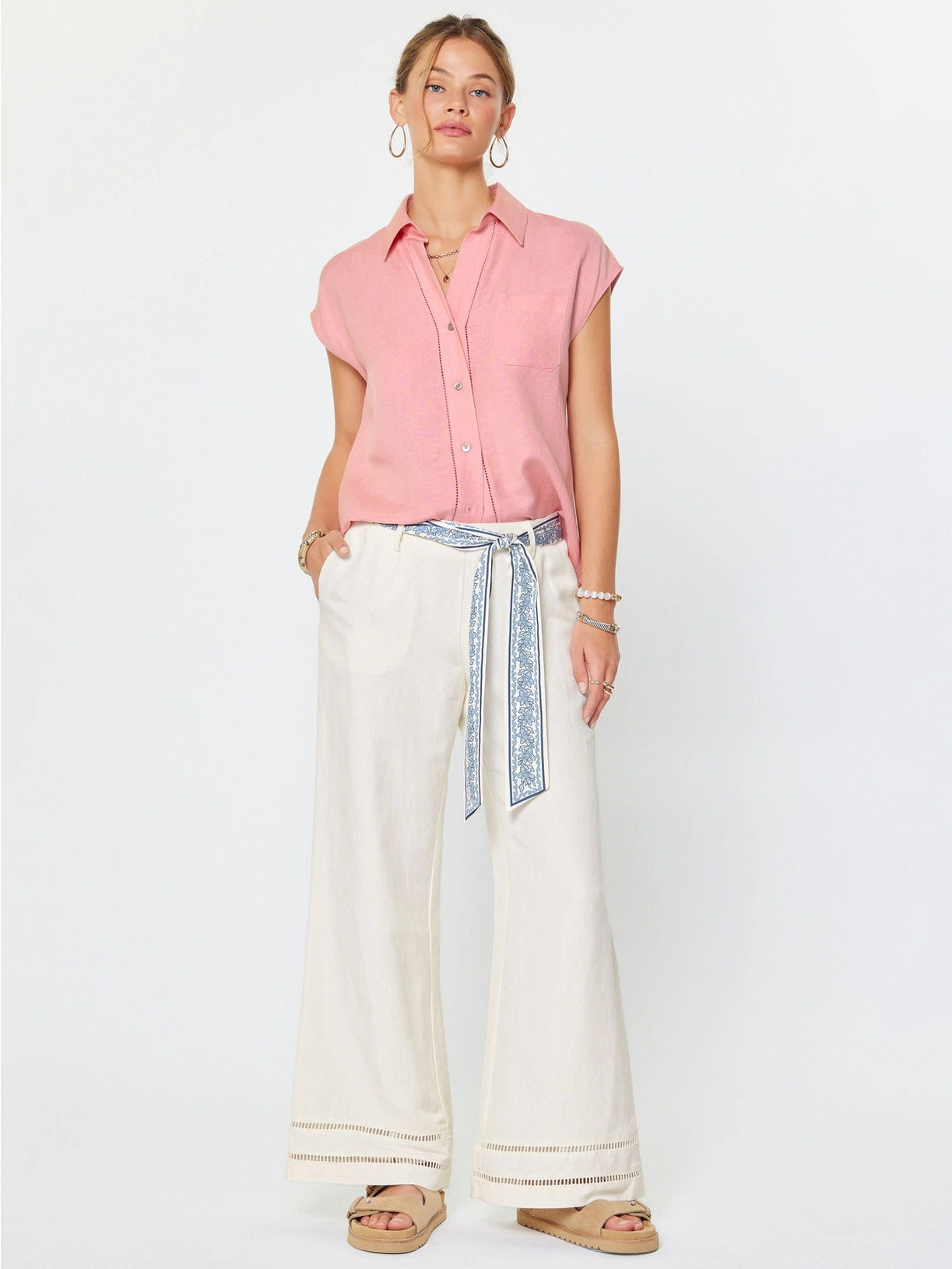 Linen Crop Pants