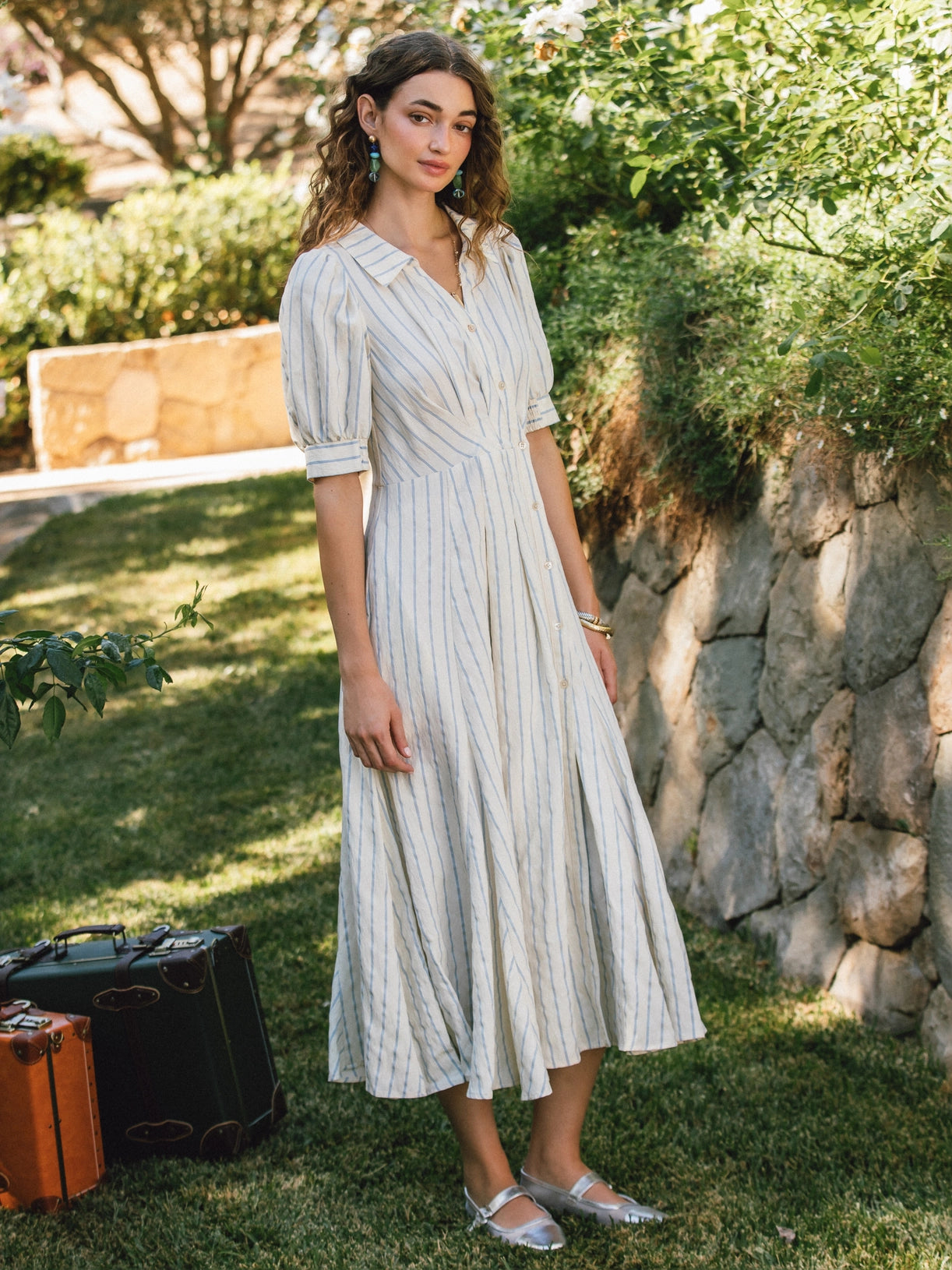 Striped Button Down Dress