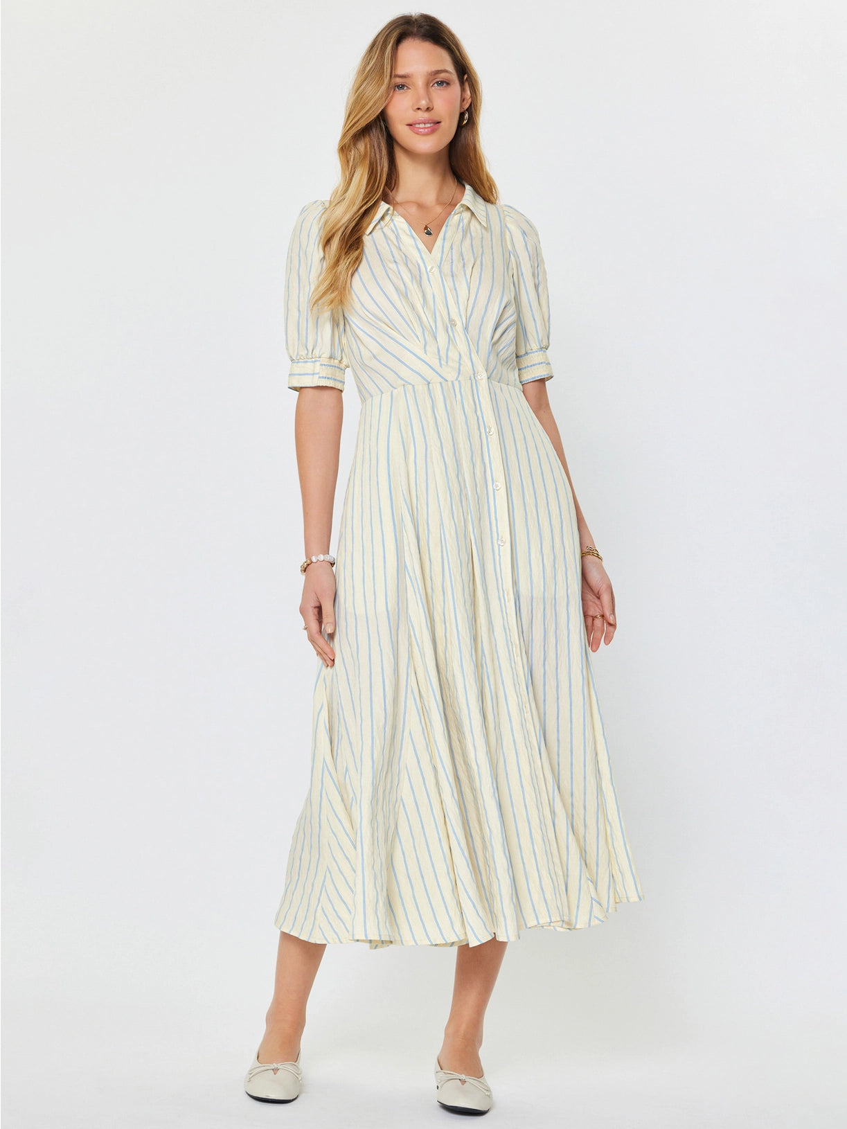 Striped Button Down Dress