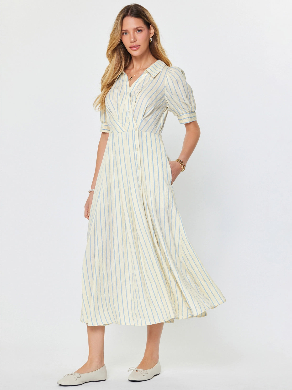 Striped Button Down Dress