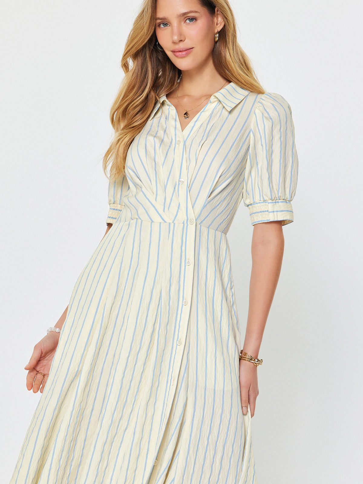 Striped Button Down Dress