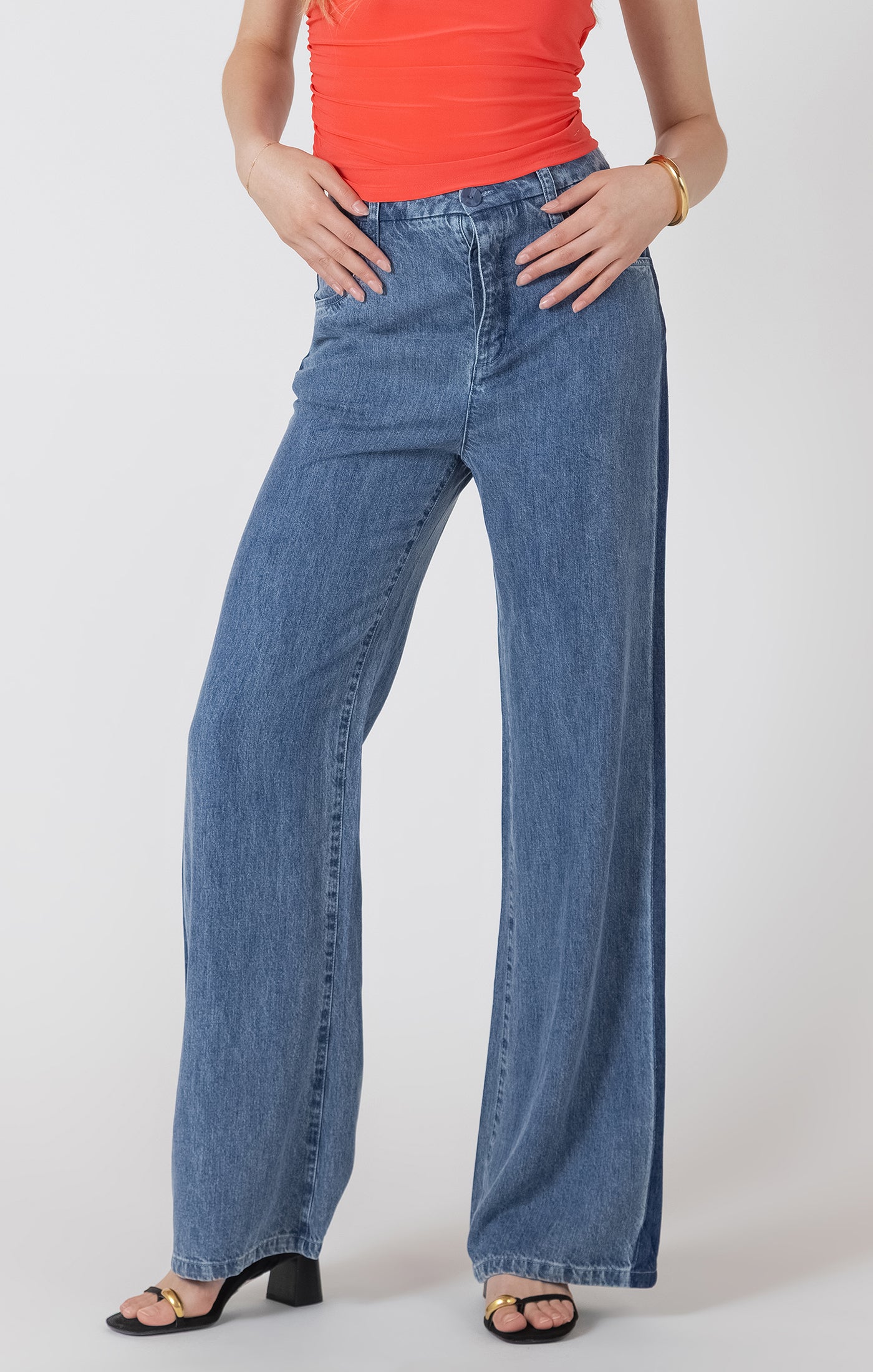 Side Stripe Denim Trouser
