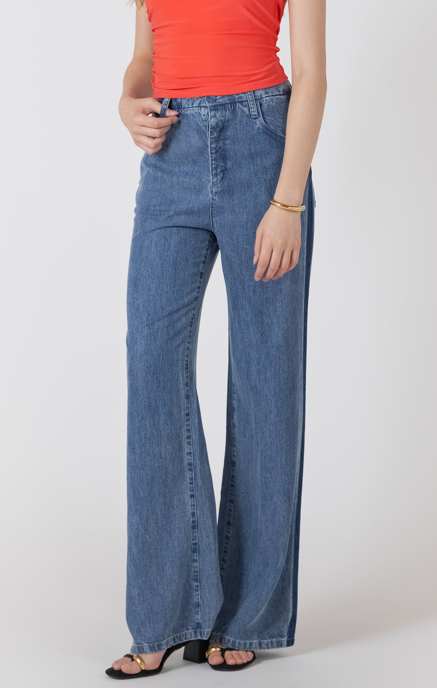 Side Stripe Denim Trouser