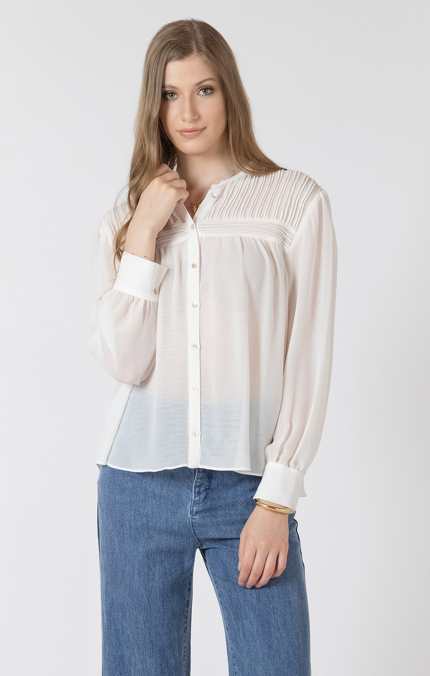 Pintuck Detail Blouse