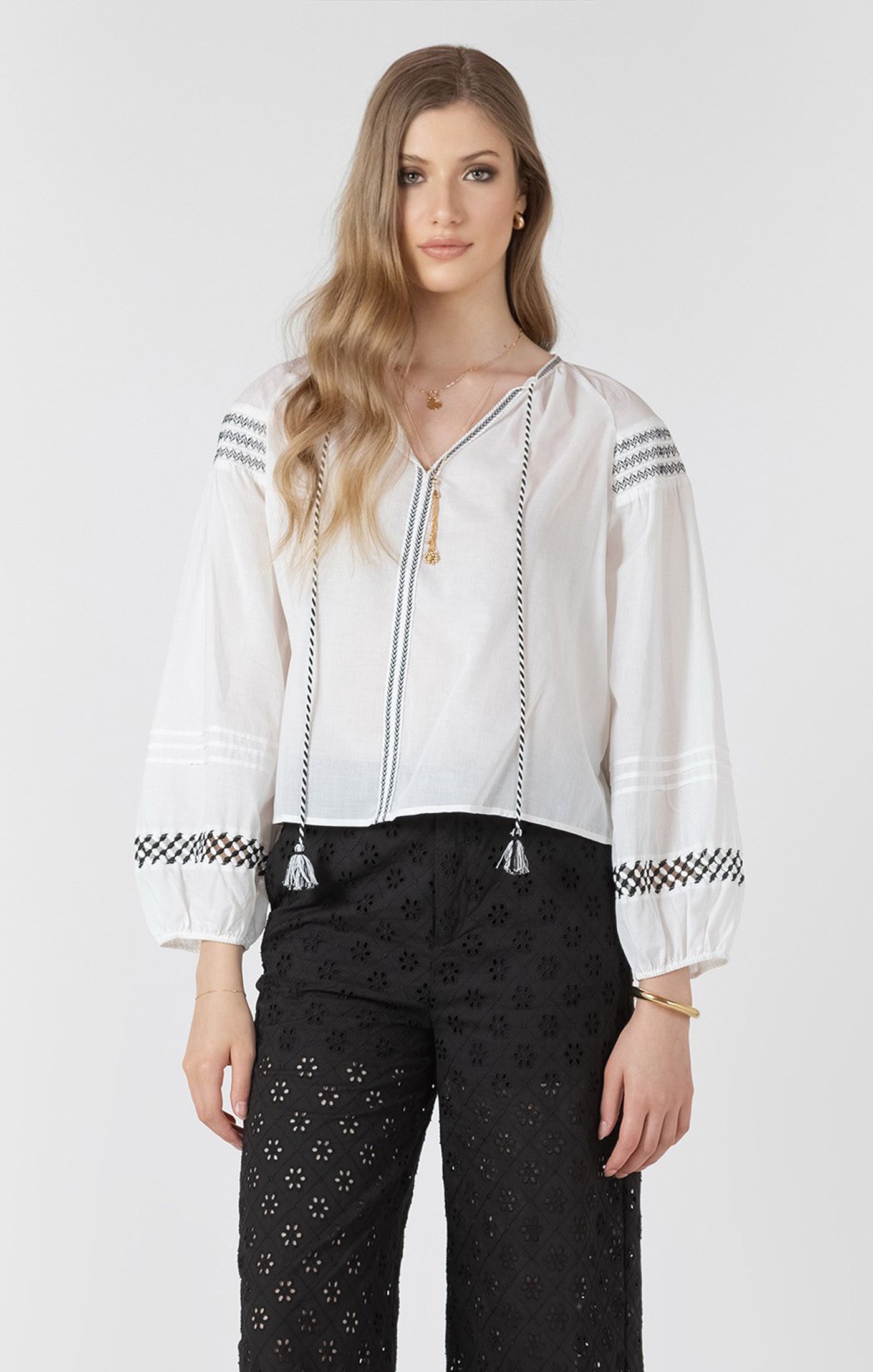 Embroidered Detail Blouse