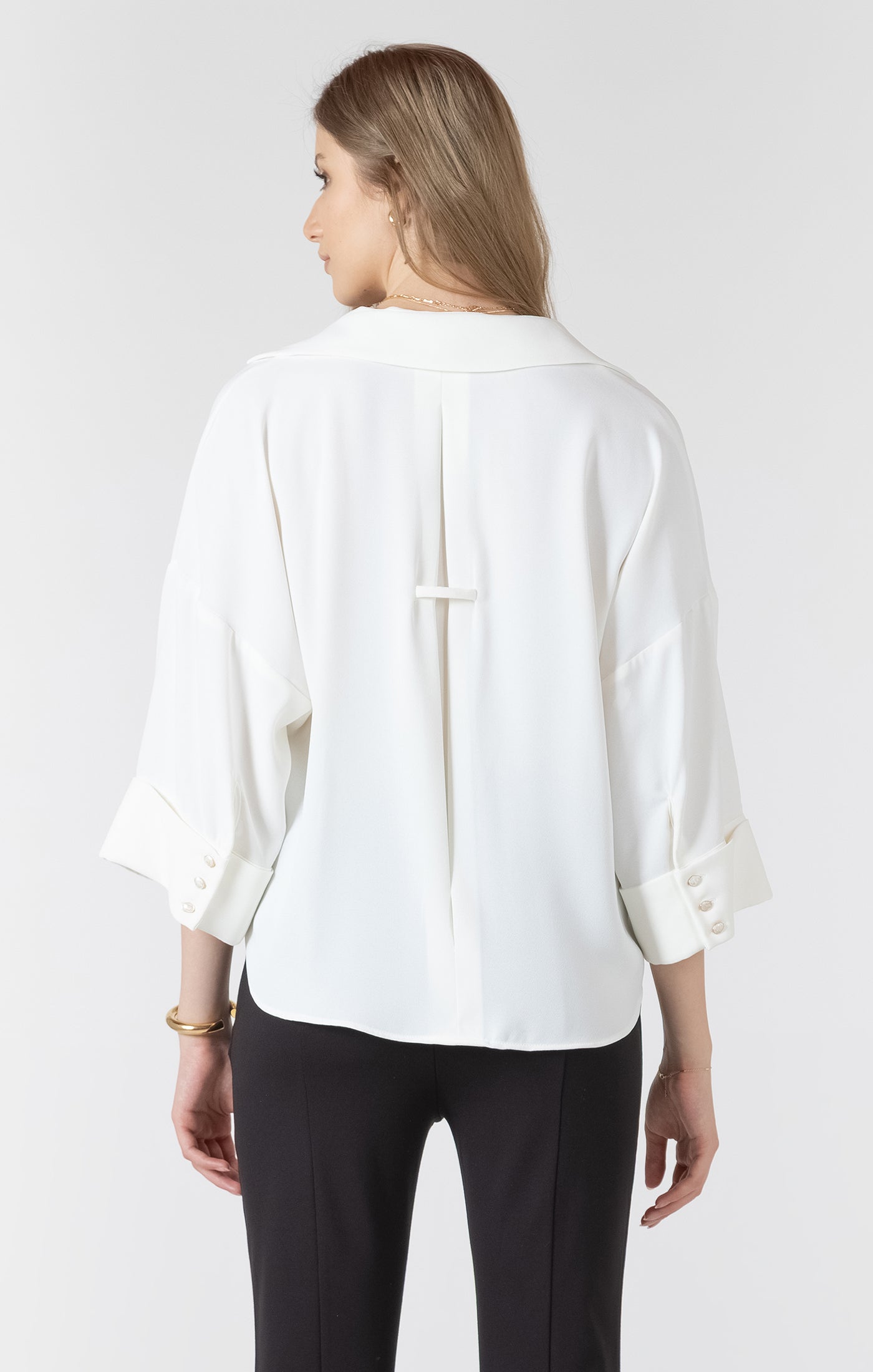 Cuffed 3/4 Sleeve Blouse