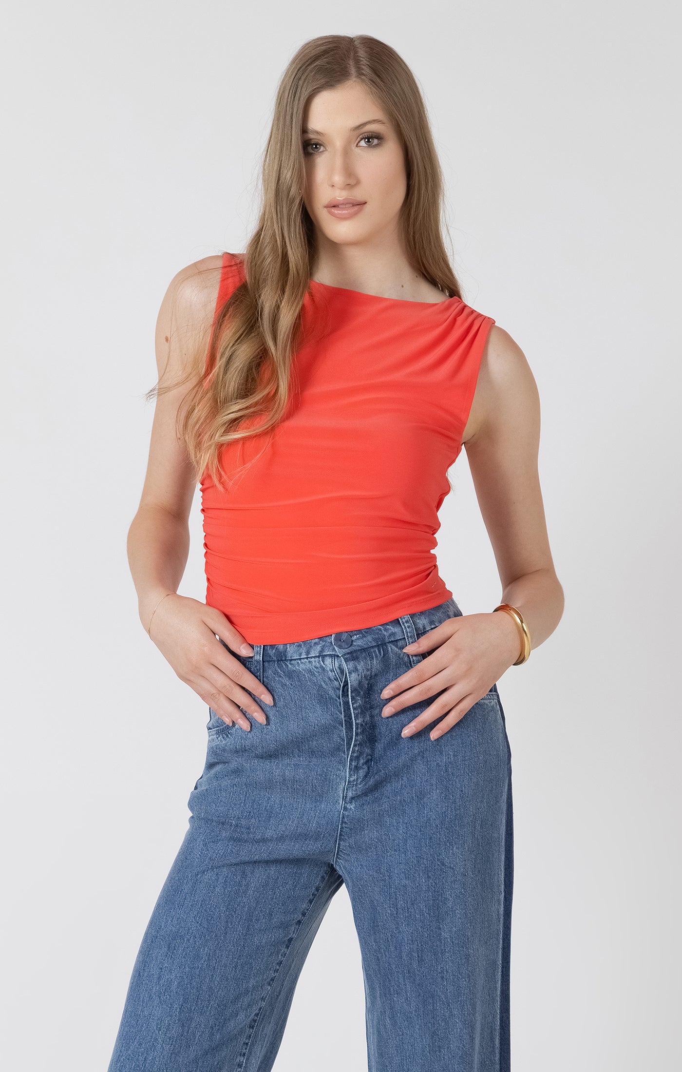 Shirred Detail Tank Top