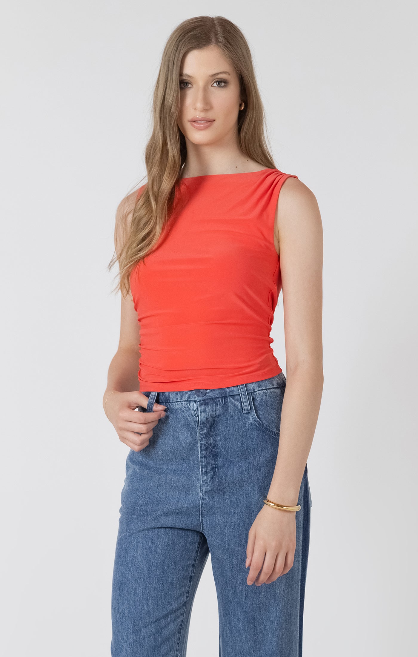 Shirred Detail Tank Top