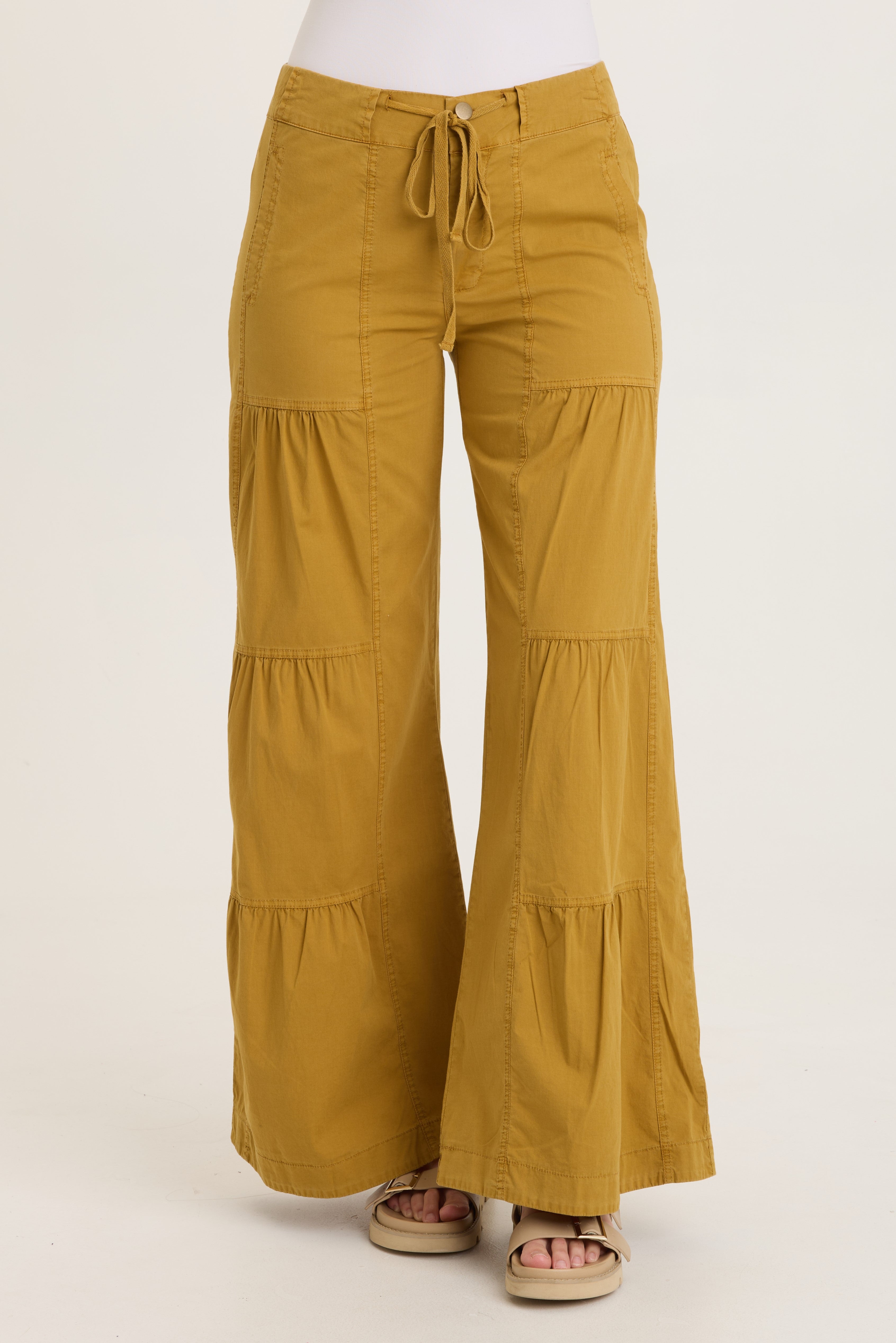 Terraced Wide Leg Pant