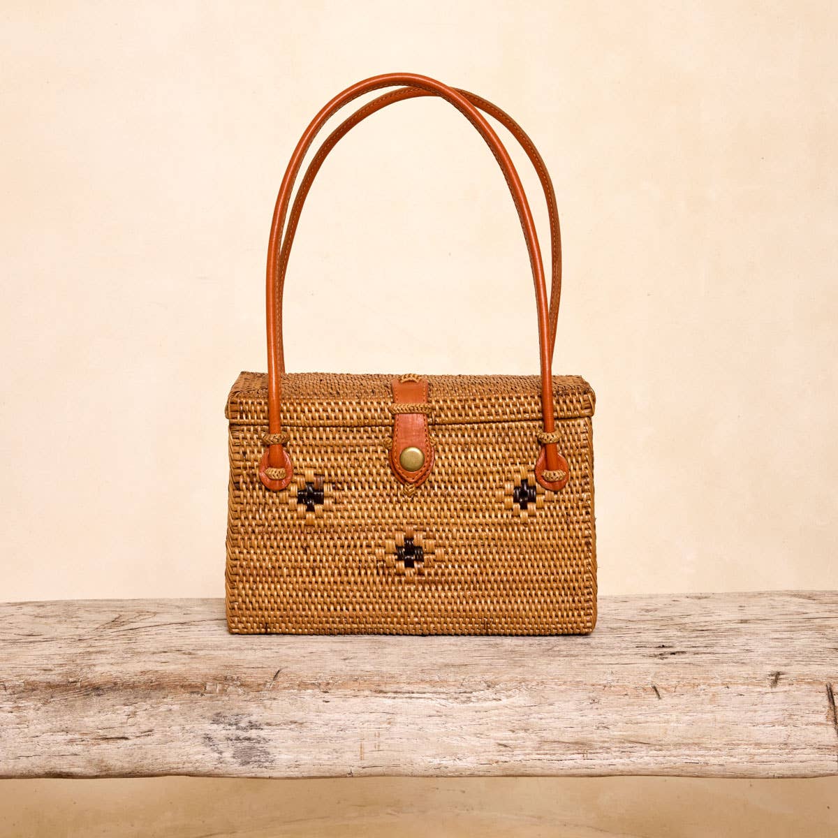 Ata Vine Rattan Box Handbag
