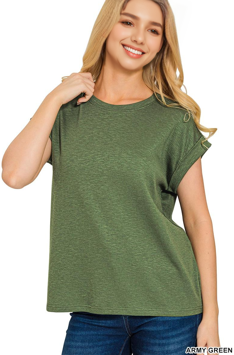 Modal Rolled Sleeve Tee