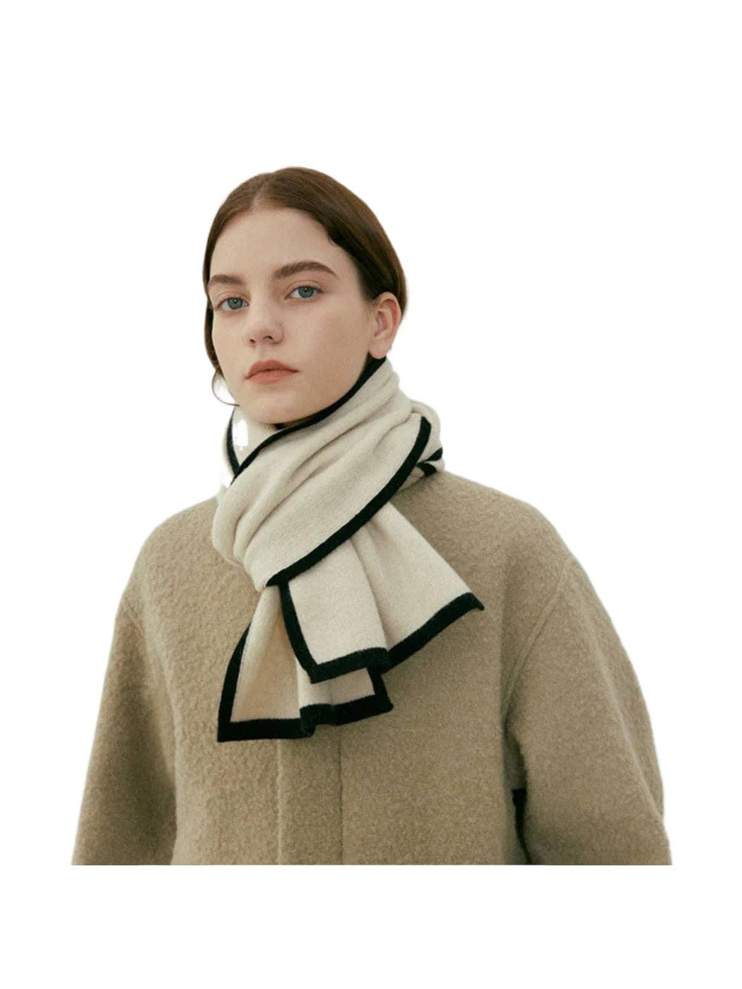 Contrast Knitted Scarf