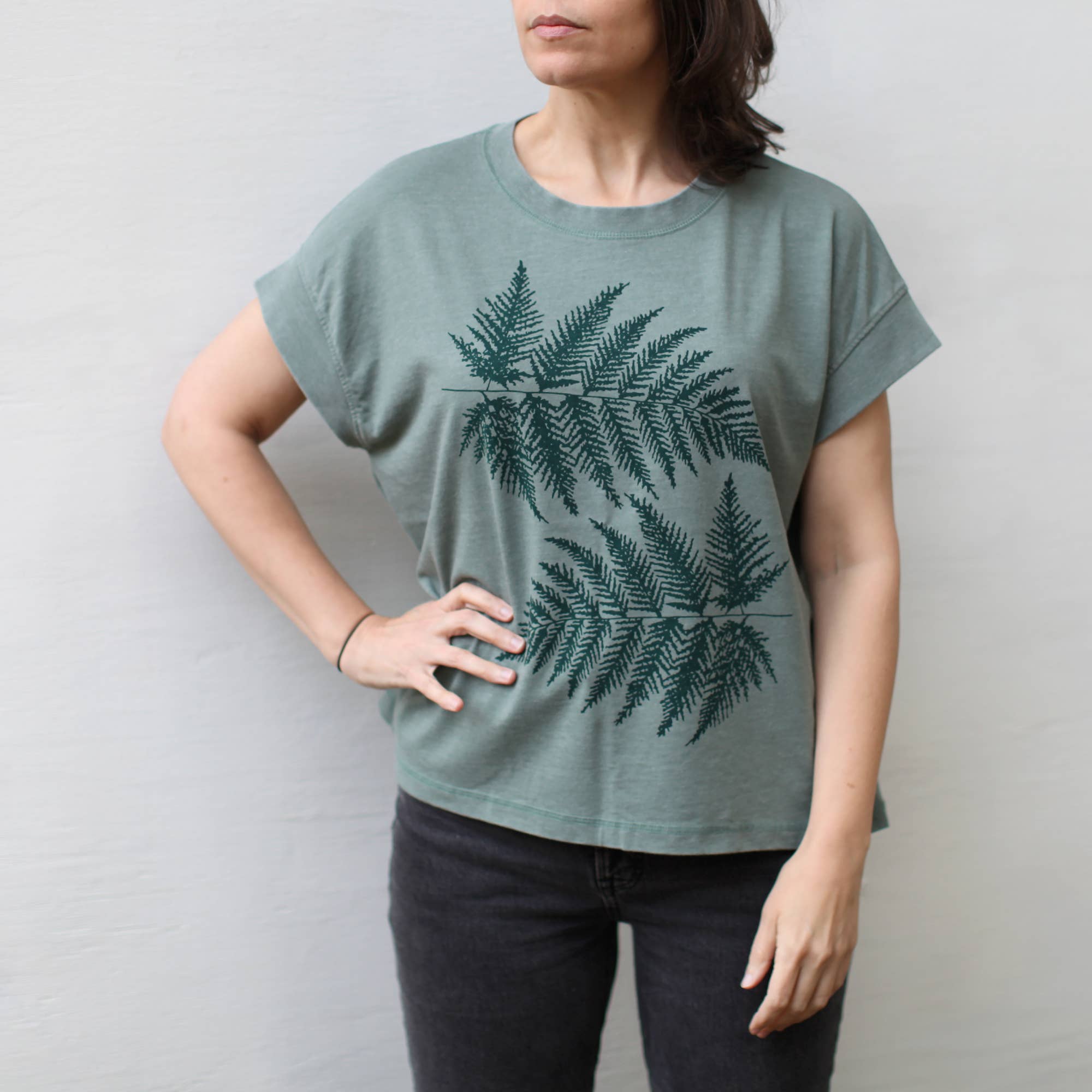 Fern Leaves Boxy Tee