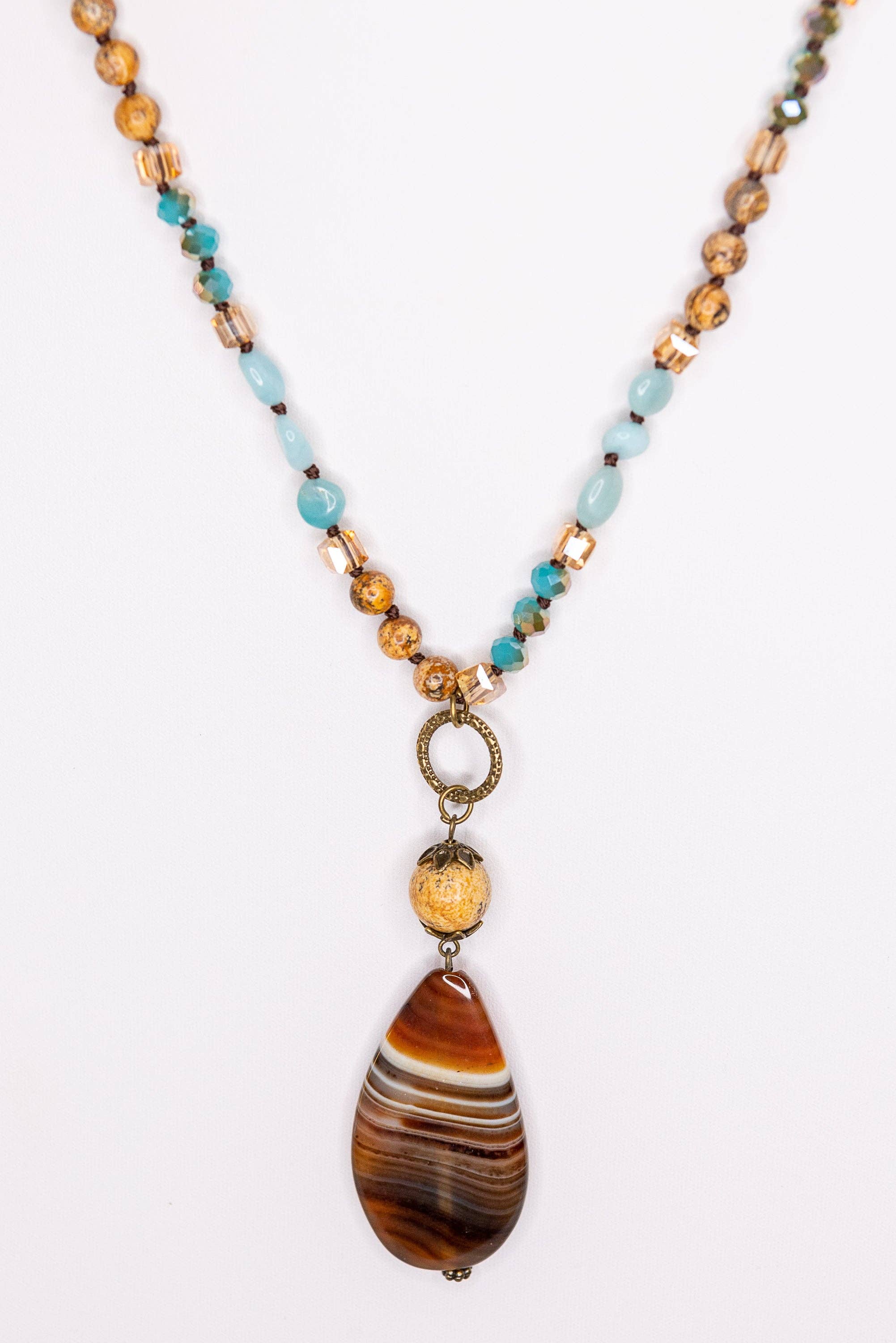 Debbie Necklace Turquoise/Brown