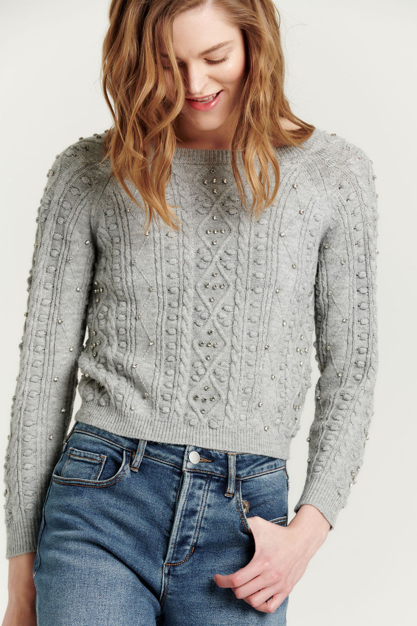 Another Love Carlotta Sweater Marled Grey